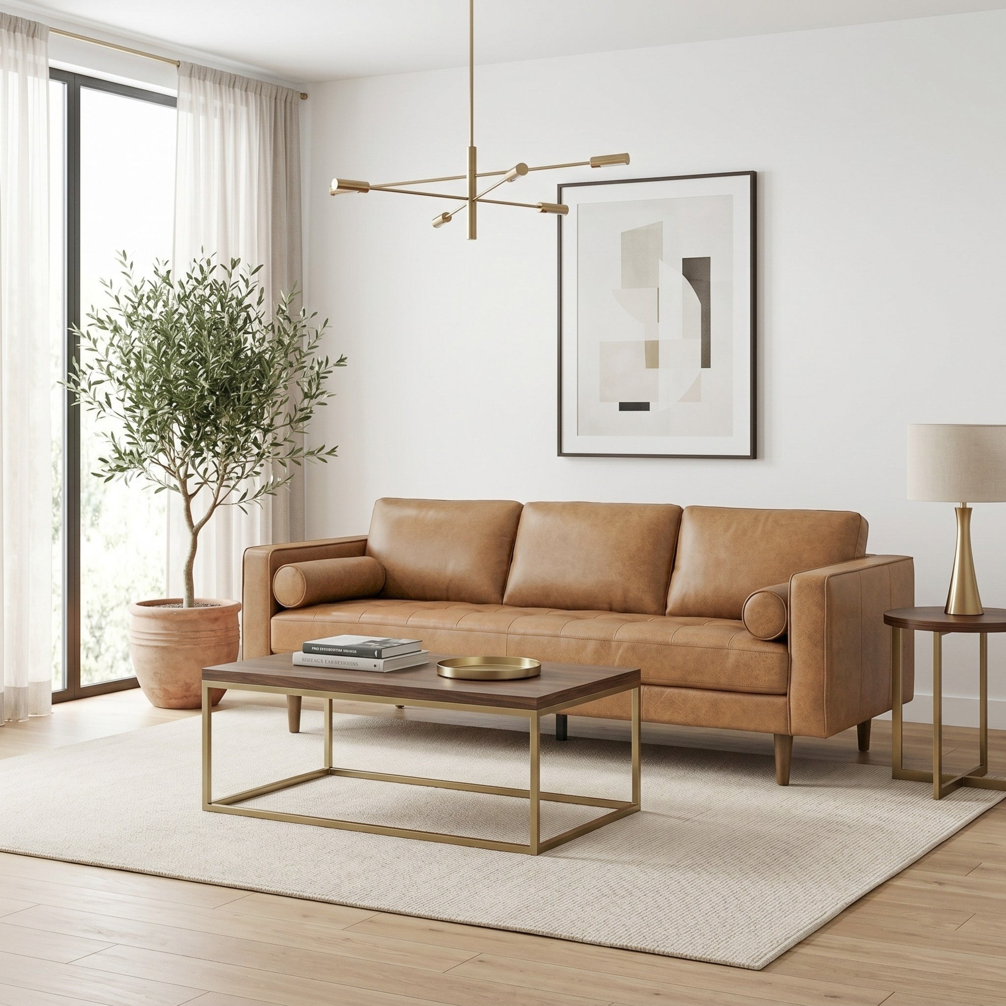 Carroll Genuine Top Grain Leather 3-Seater Sofa | New York Modern Furniture