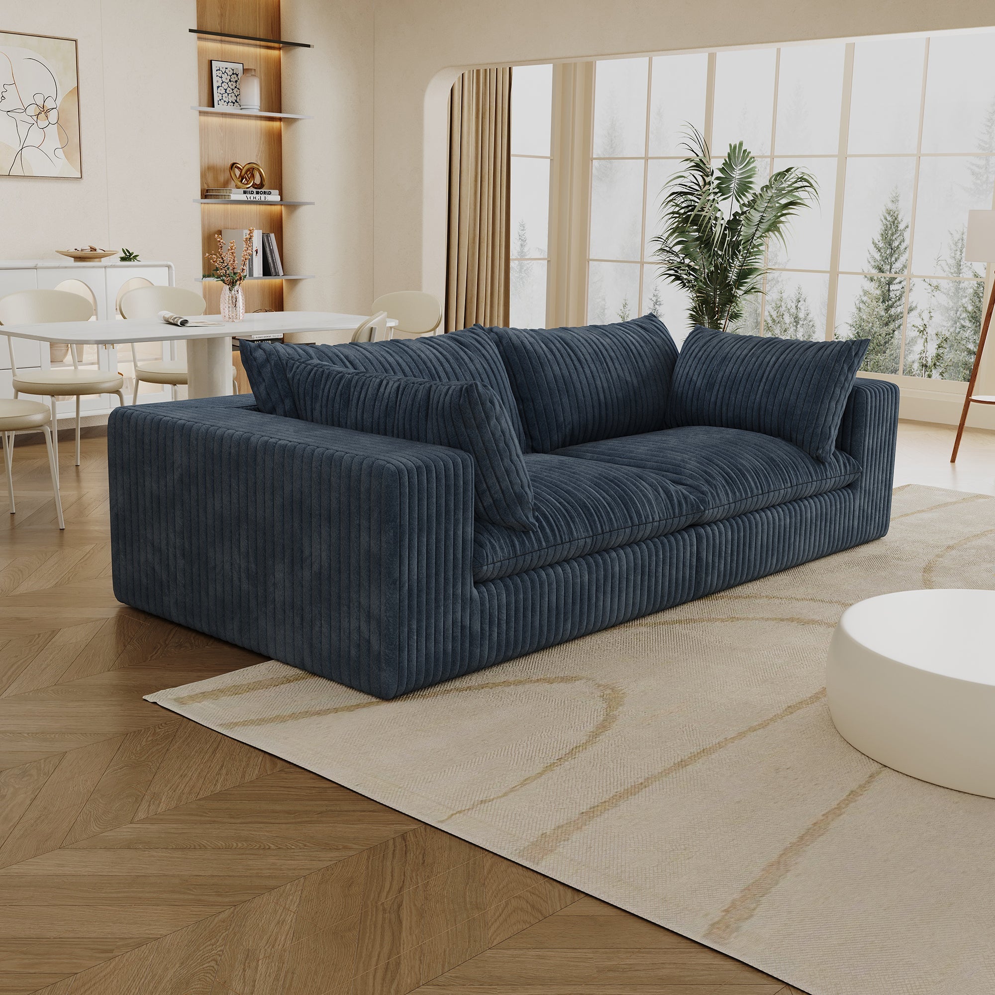Norre Cloud Blue Corduroy Sofa