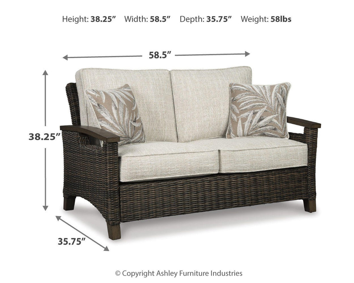 Paradise Outdoor Loveseat by Ashley - image 4