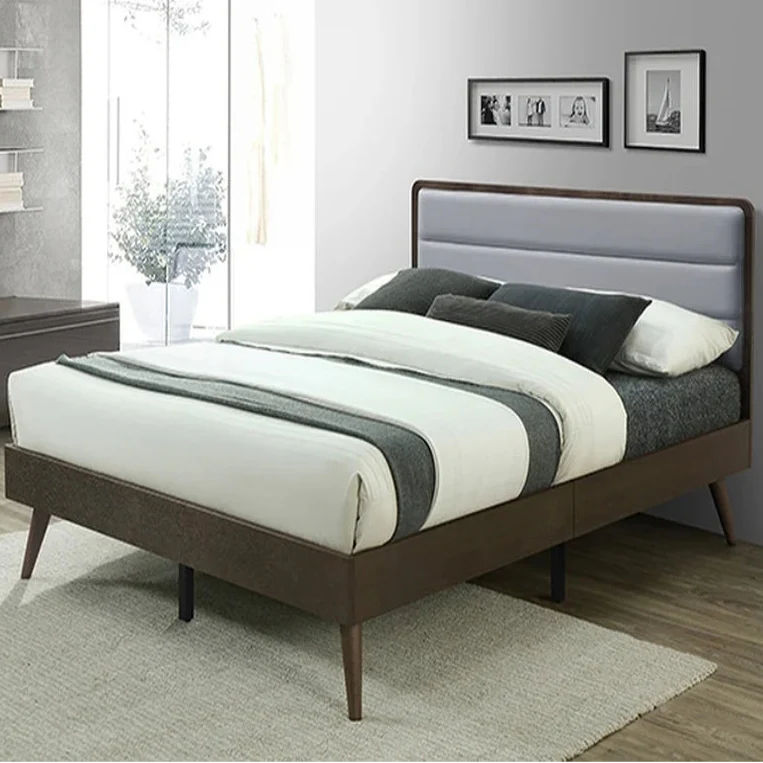 Padgett Contemporary Beige Fabric Upholstered Queen Platform Bed