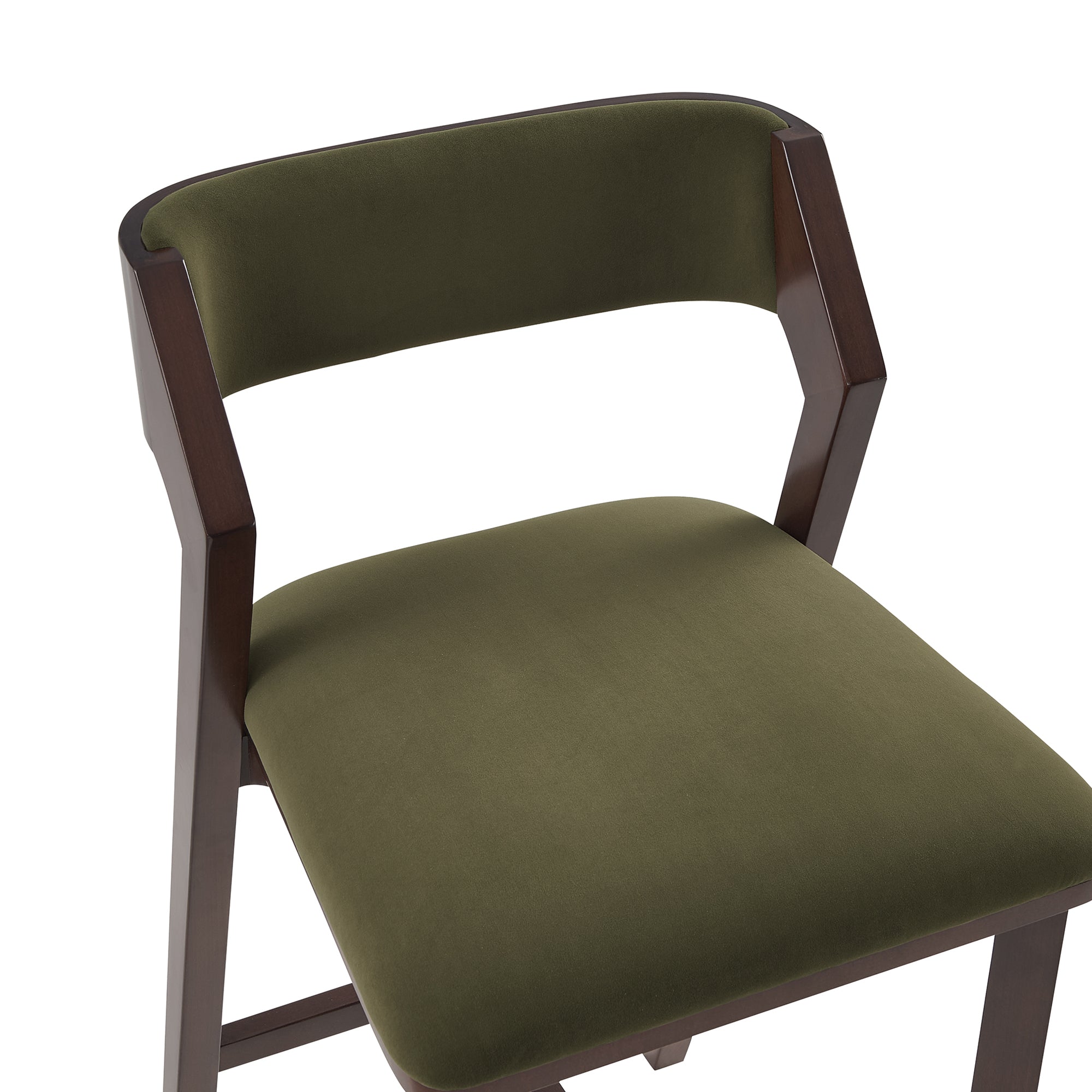 Patricia Velvet Barstool with Backrest - Turtle Green