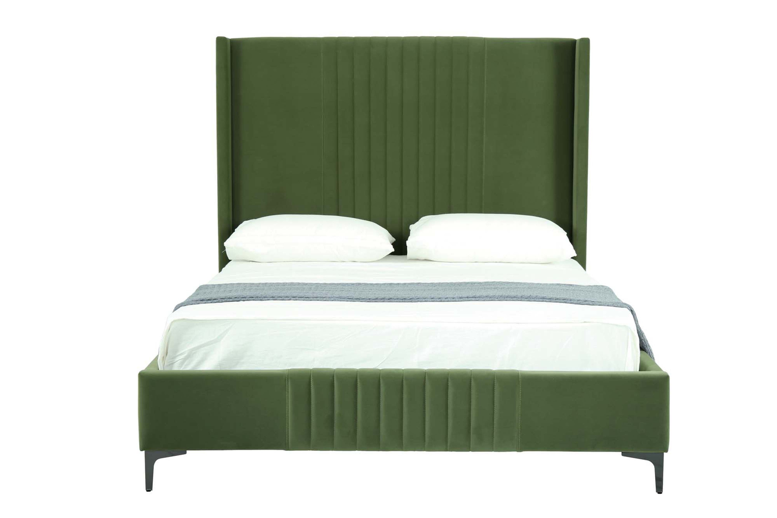Promenade Queen Bed in Moss Green