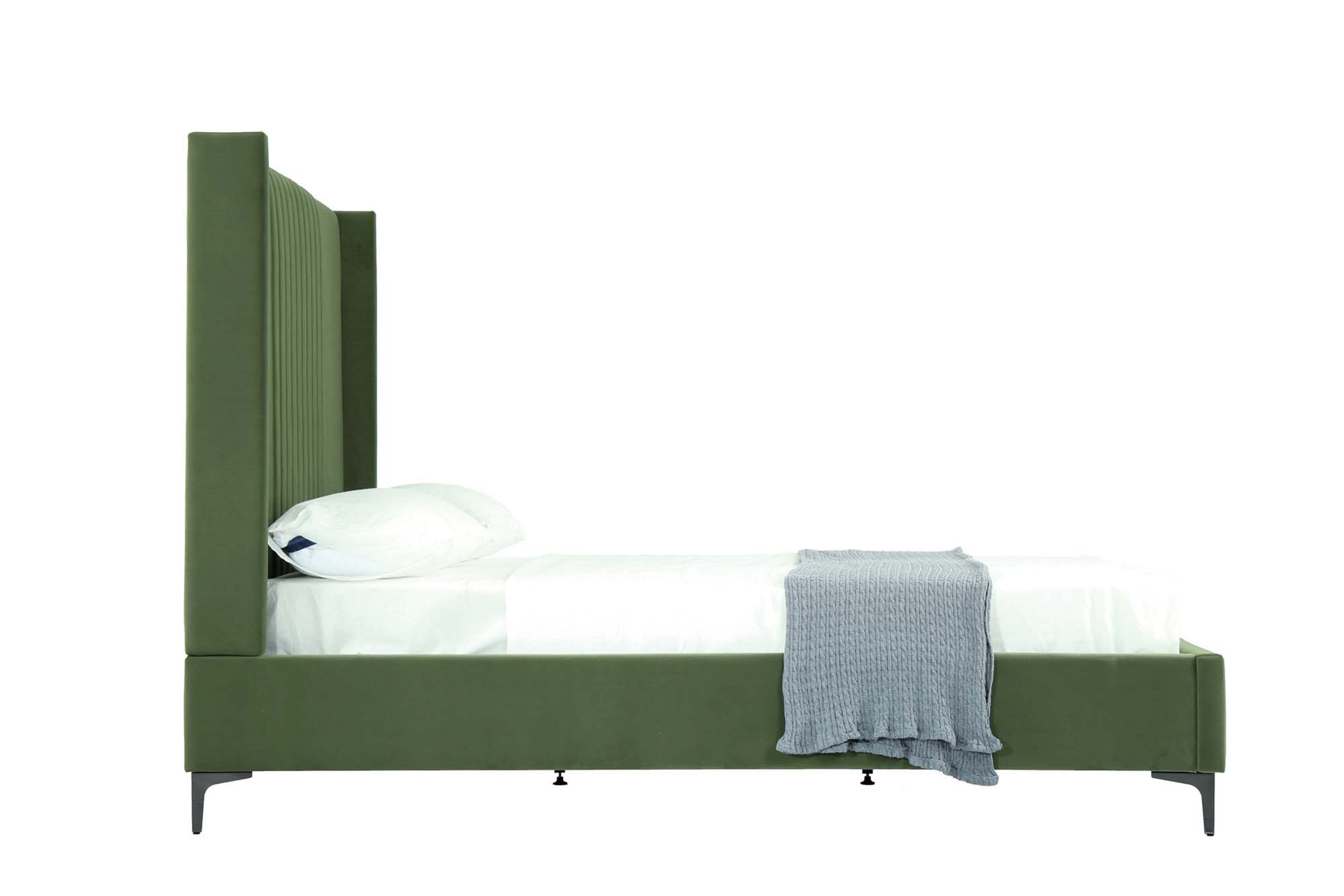 Promenade Queen Bed in Moss Green