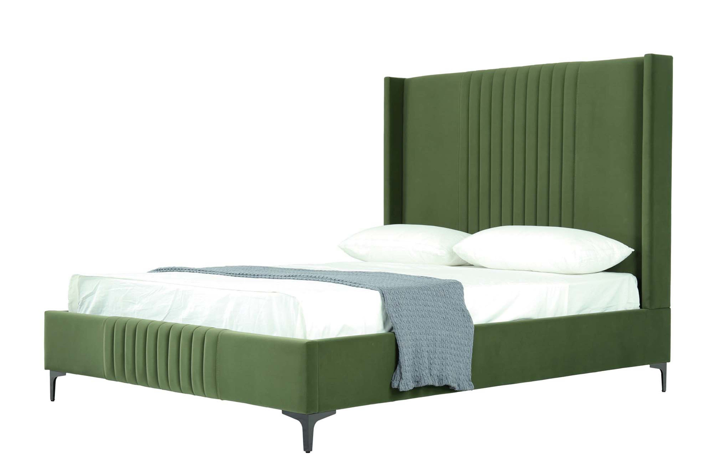 Promenade Queen Bed in Moss Green