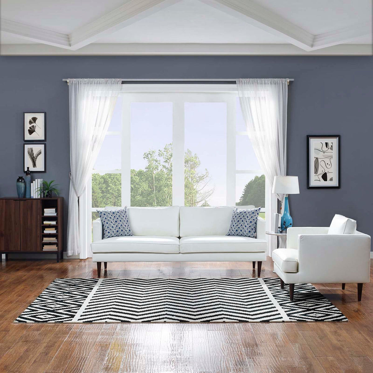 Ailani Geometric Chevron / Diamond Area Rug
