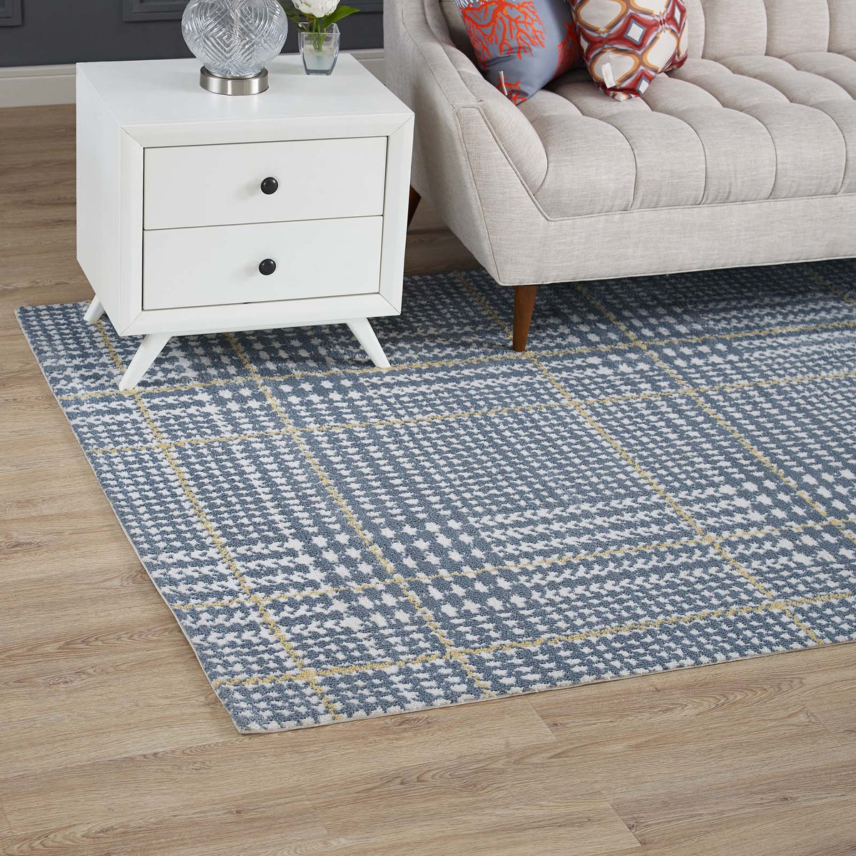 Kaja Abstract Plaid Area Rug - view 16