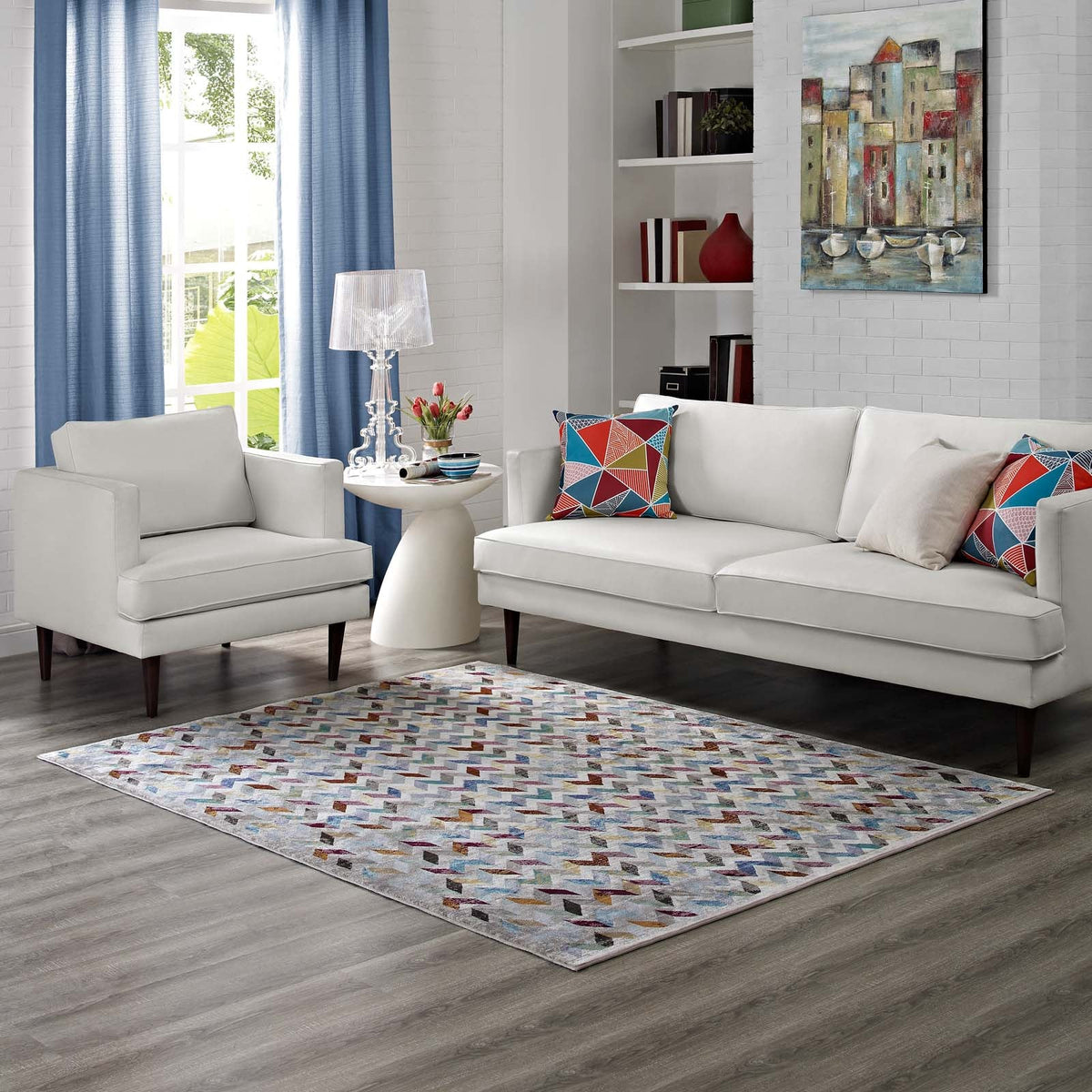 Gemma Chevron Mosaic Area Rug