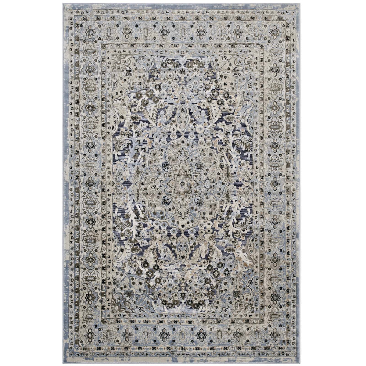 Elqenna Ornate Vintage Floral Turkish Area Rug
