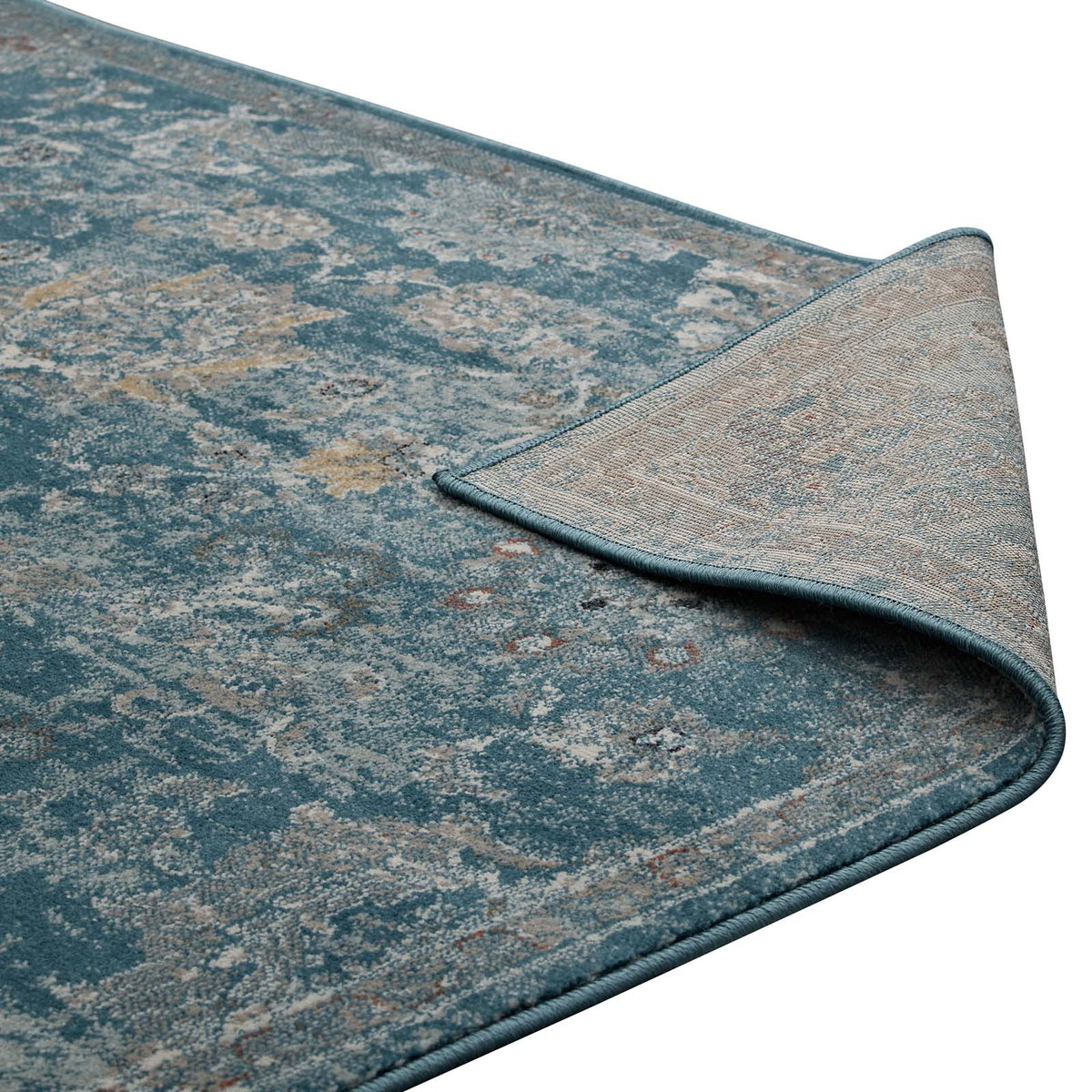 Cynara Distressed Floral Vintage Medallion Area Rug