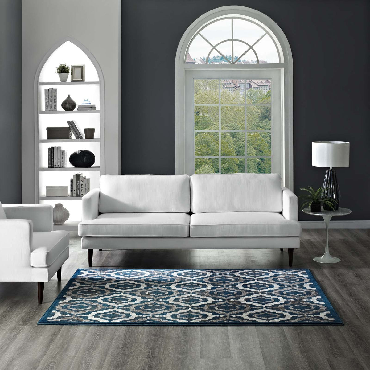 Kalinda Rustic Vintage Moroccan Trellis Area Rug