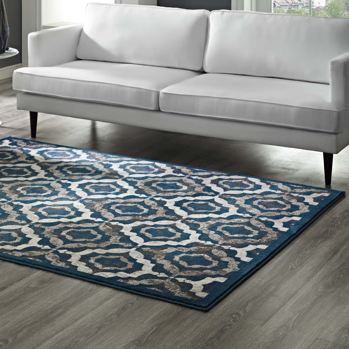 Kalinda Rustic Vintage Moroccan Trellis Area Rug