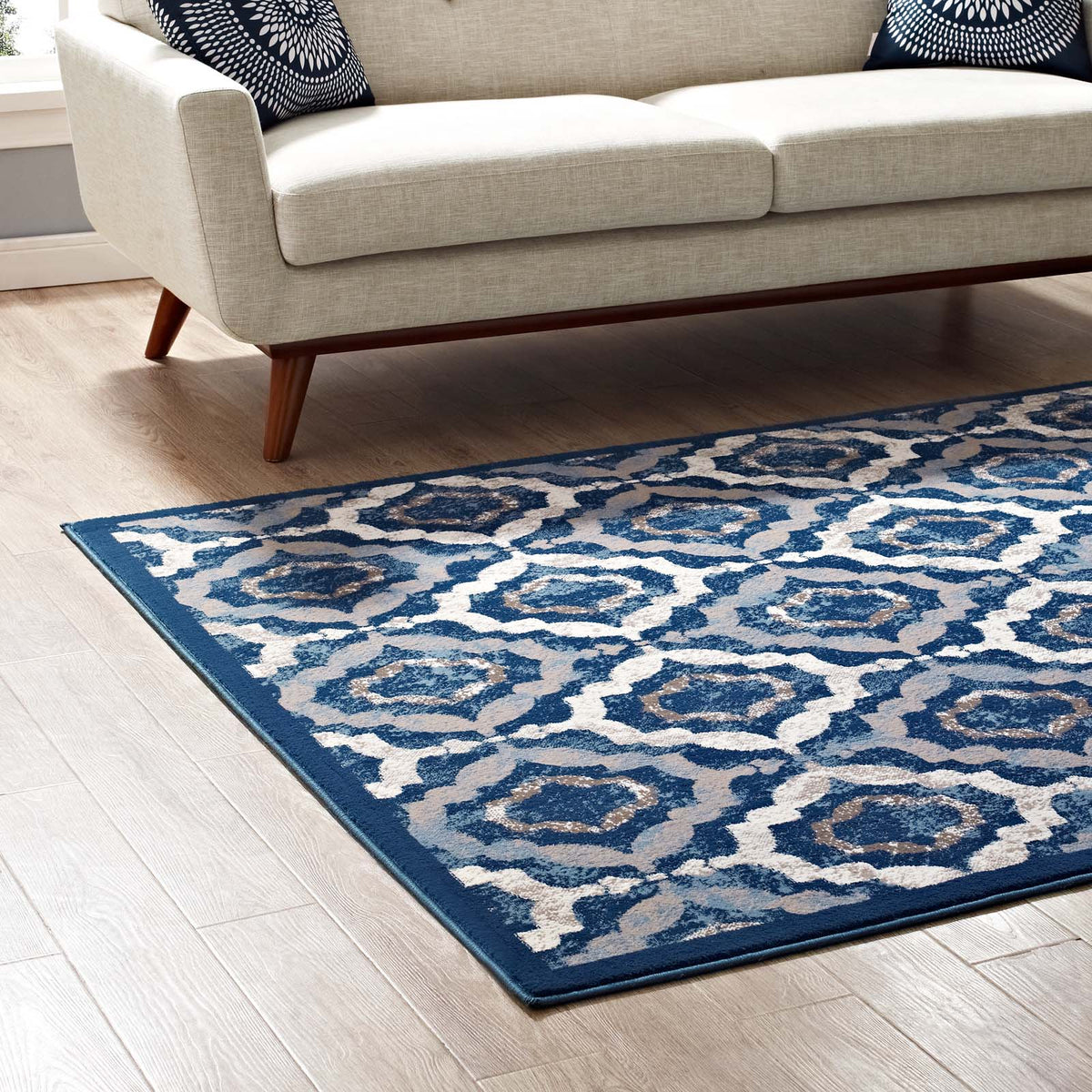 Kalinda Rustic Vintage Moroccan Trellis Area Rug