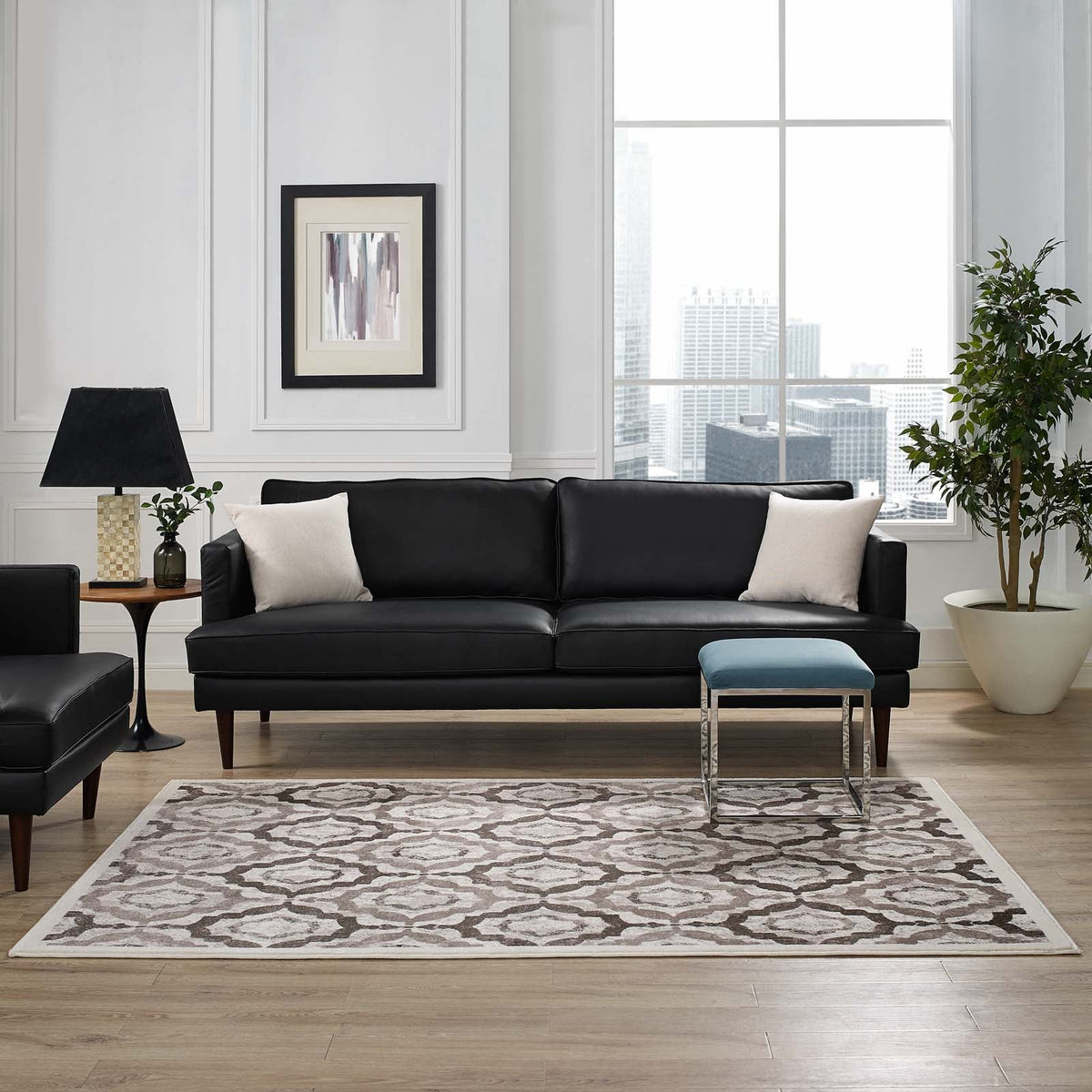 Kalinda Rustic Vintage Moroccan Trellis Area Rug