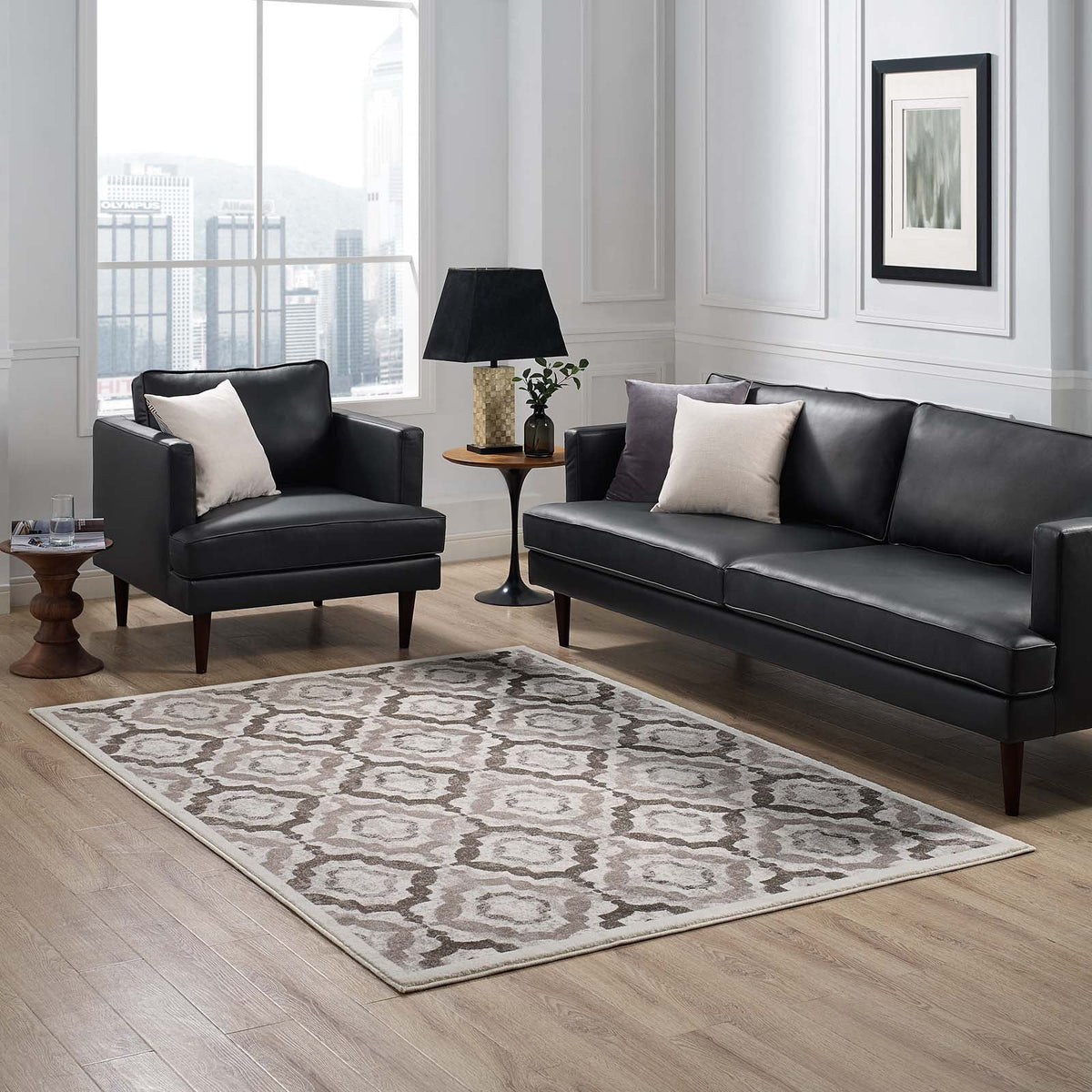 Kalinda Rustic Vintage Moroccan Trellis Area Rug