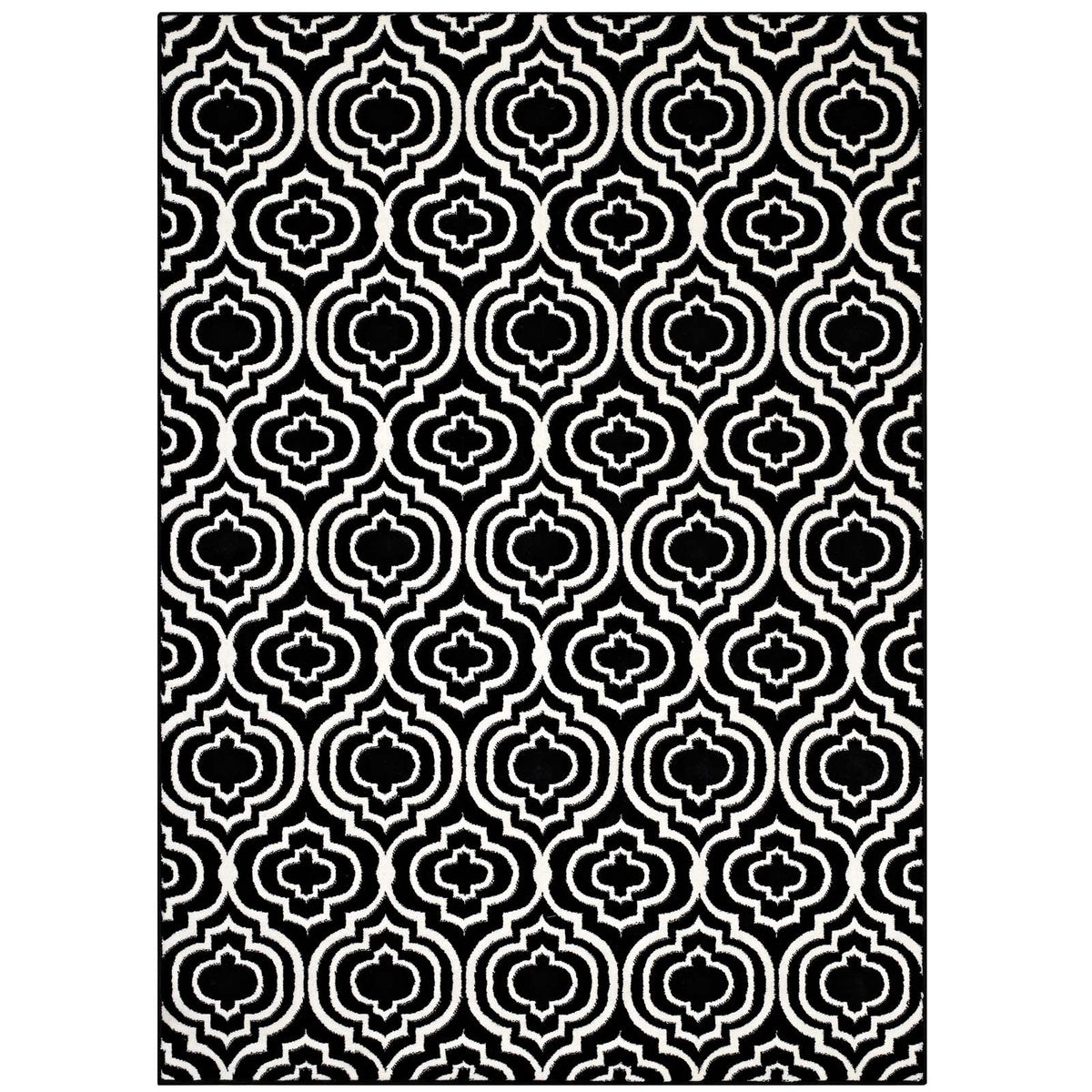 Frame Transitional Moroccan Trellis Area Rug - view 1
