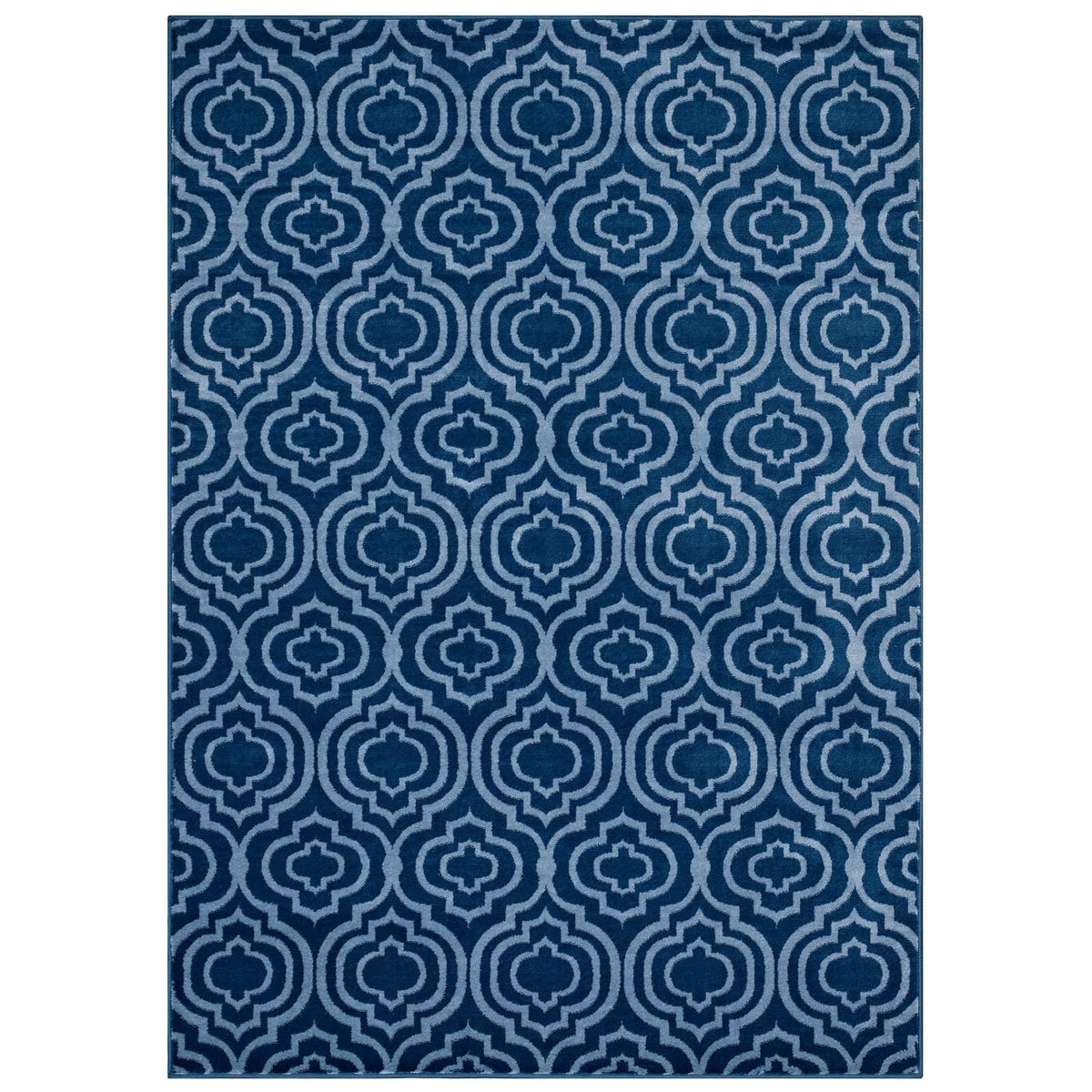 Frame Transitional Moroccan Trellis Area Rug - view 1