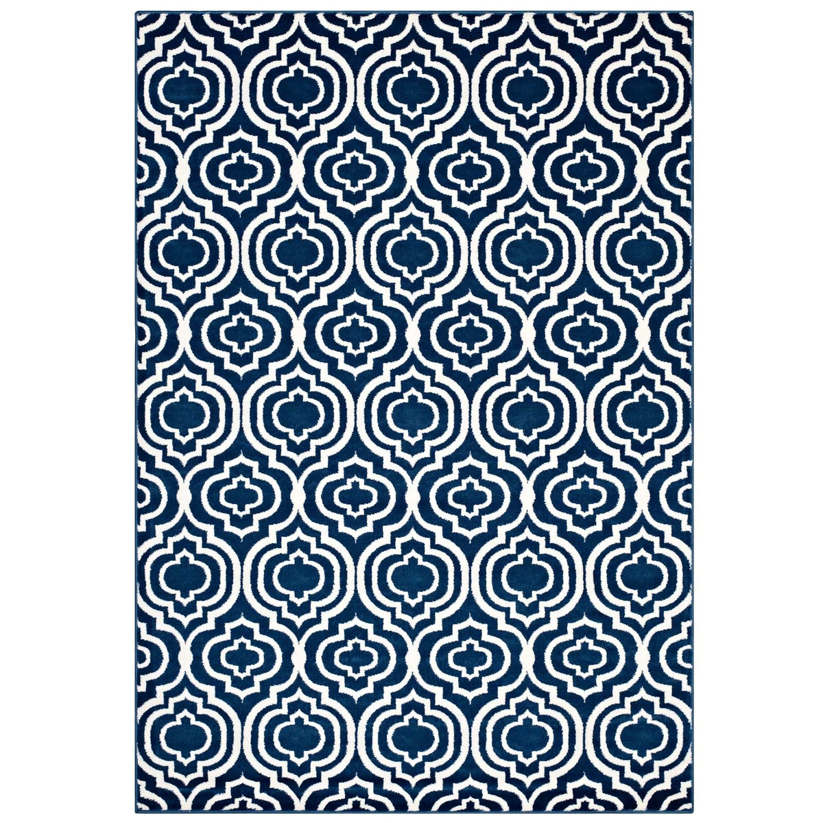 Frame Transitional Moroccan Trellis Area Rug - view 6