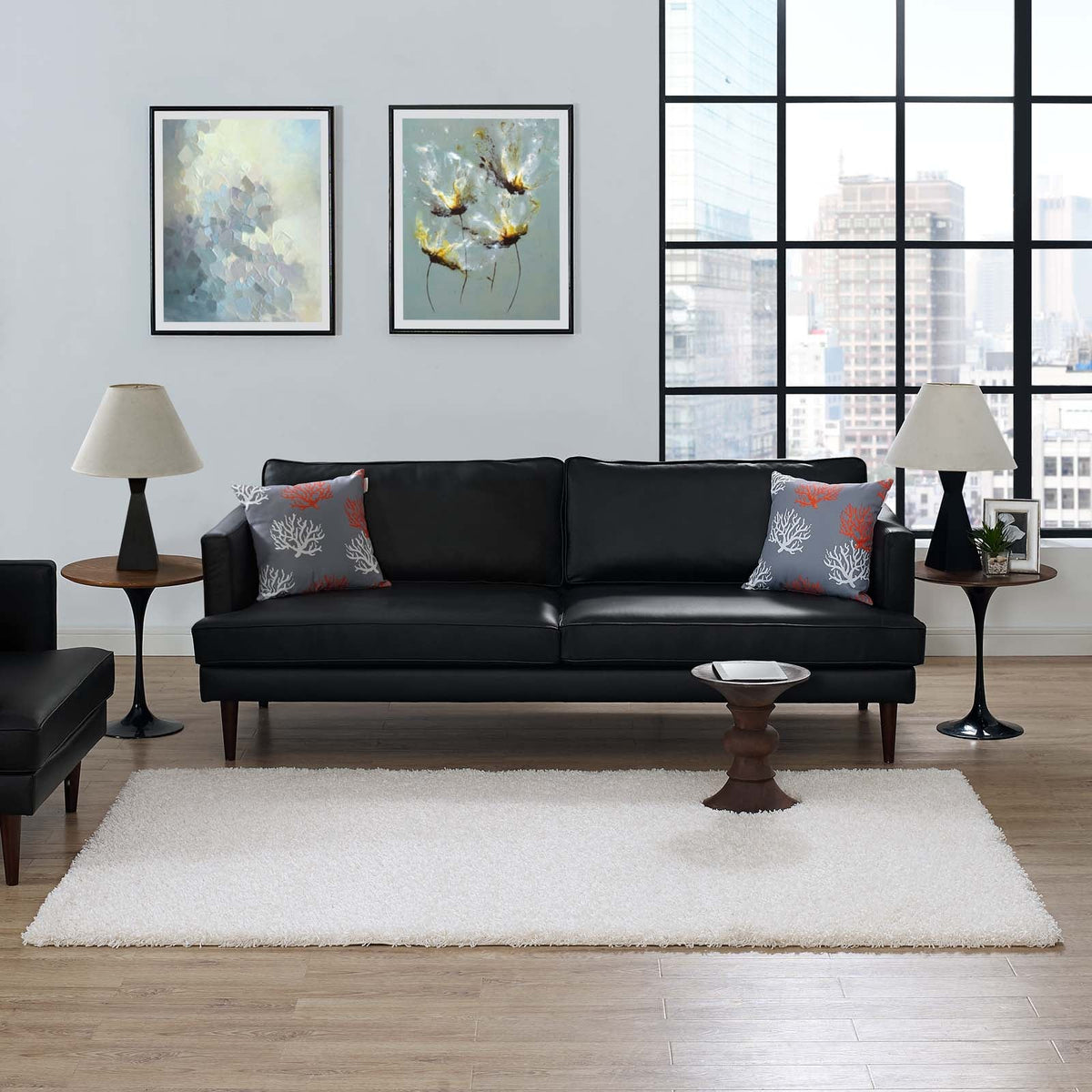 Enyssa Solid Shag Area Rug