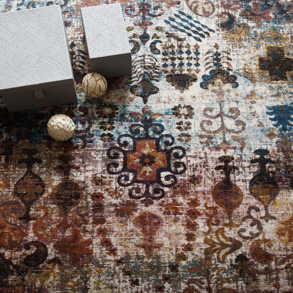 Success Tahira Transitional Distressed Vintage Floral Moroccan Trellis Area Rug