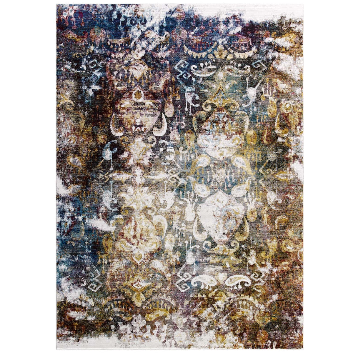 Success Jayla Transitional Distressed Vintage Floral Moroccan Trellis Area Rug