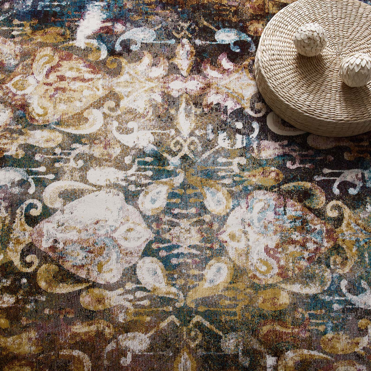 Success Jayla Transitional Distressed Vintage Floral Moroccan Trellis Area Rug
