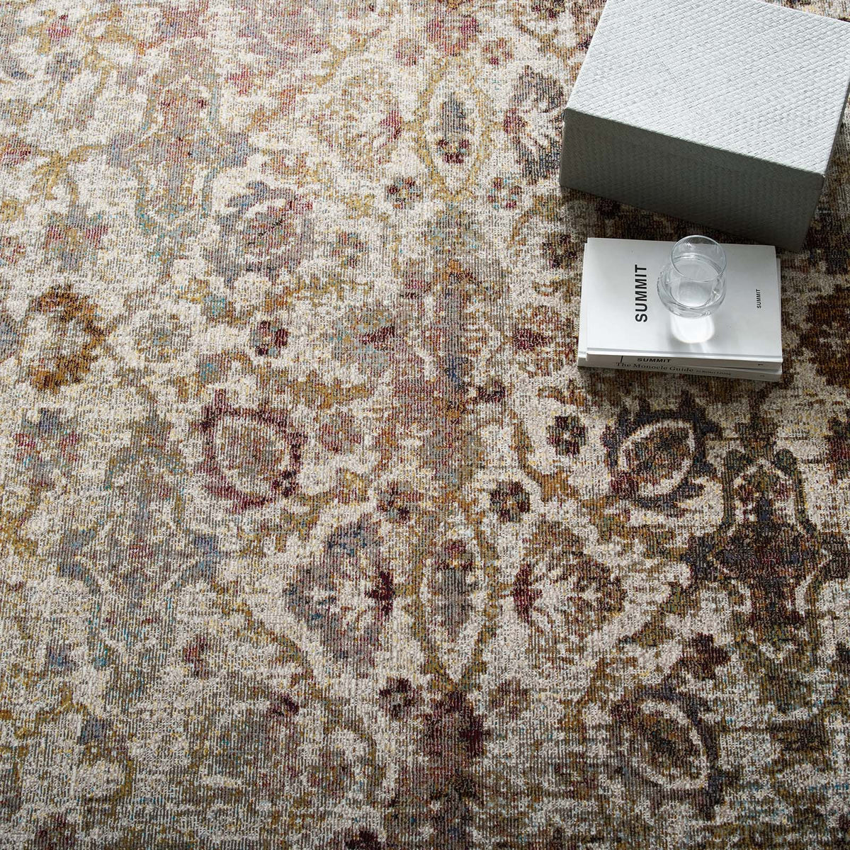 Success Kaede Distressed Vintage Floral Moroccan Trellis Area Rug