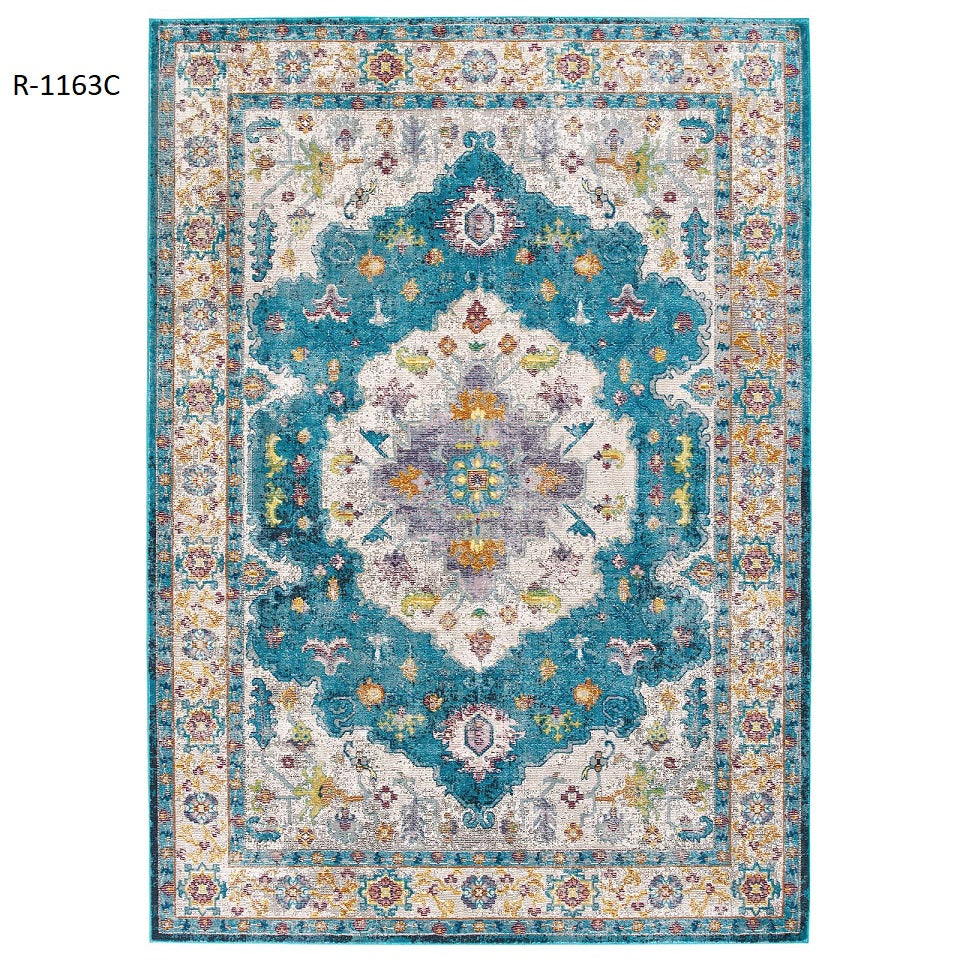 Success Anisah Distressed Floral Vintage Medallion Area Rug