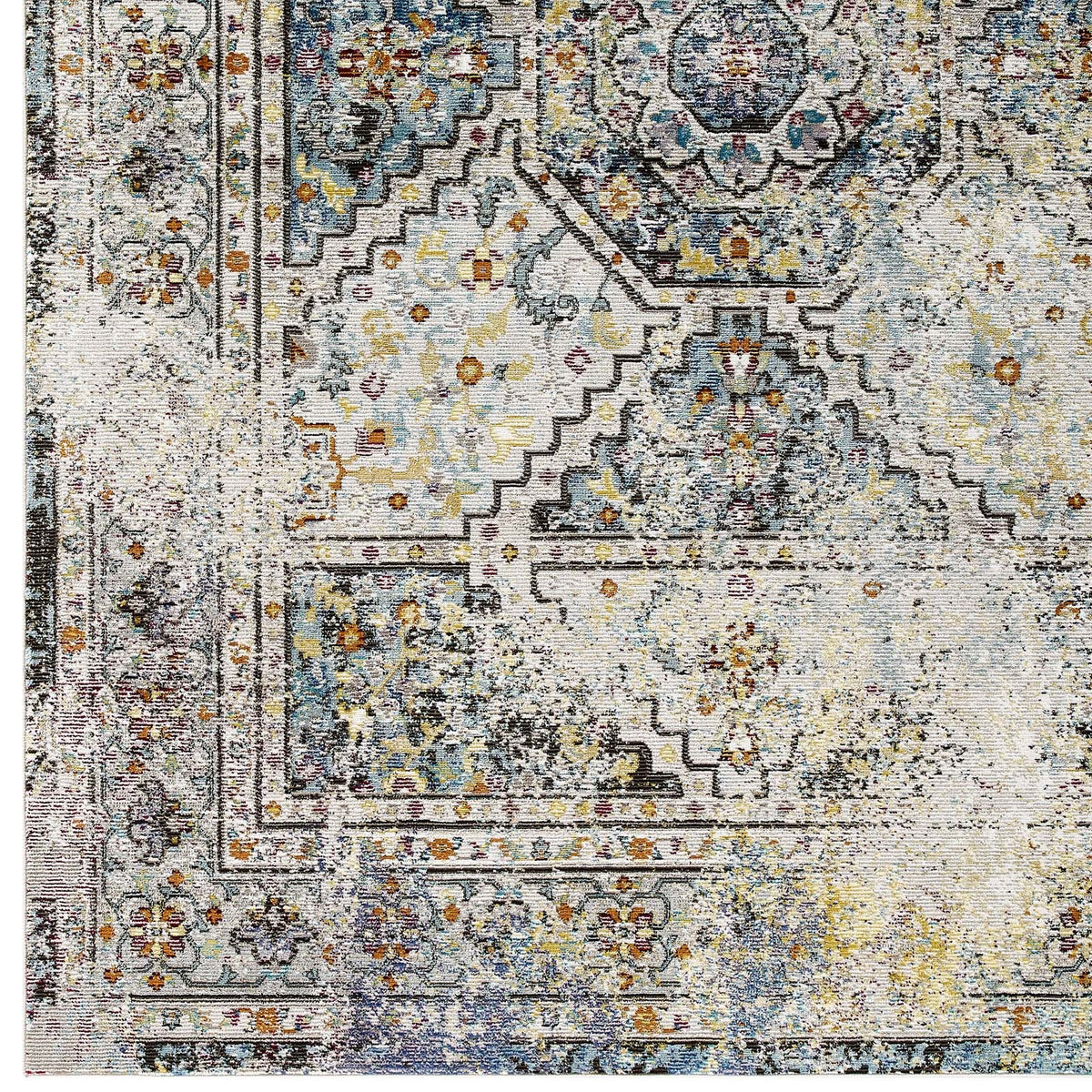 Success Jacinda Distressed Vintage Floral Vintage Medallion Area Rug