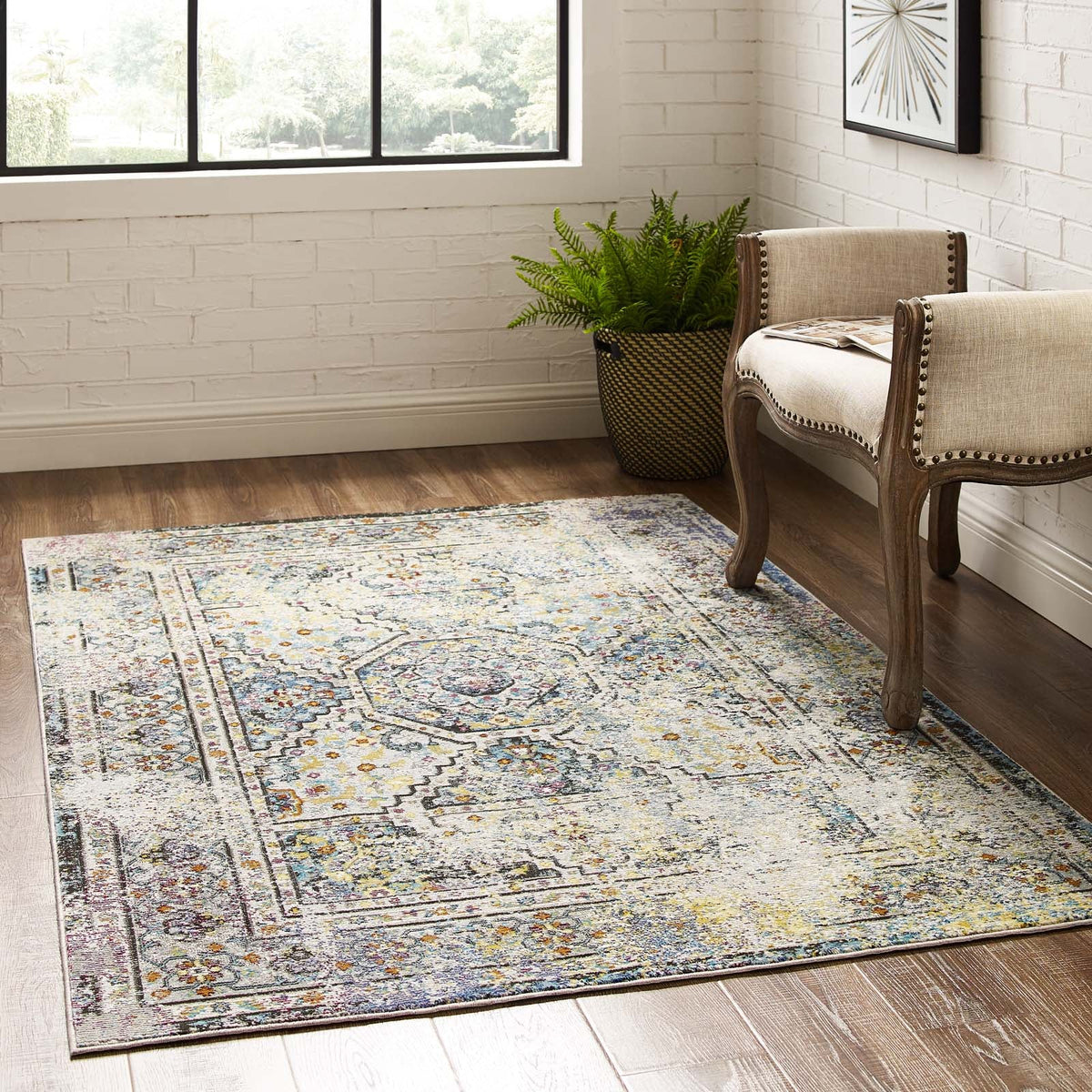 Success Jacinda Distressed Vintage Floral Vintage Medallion Area Rug