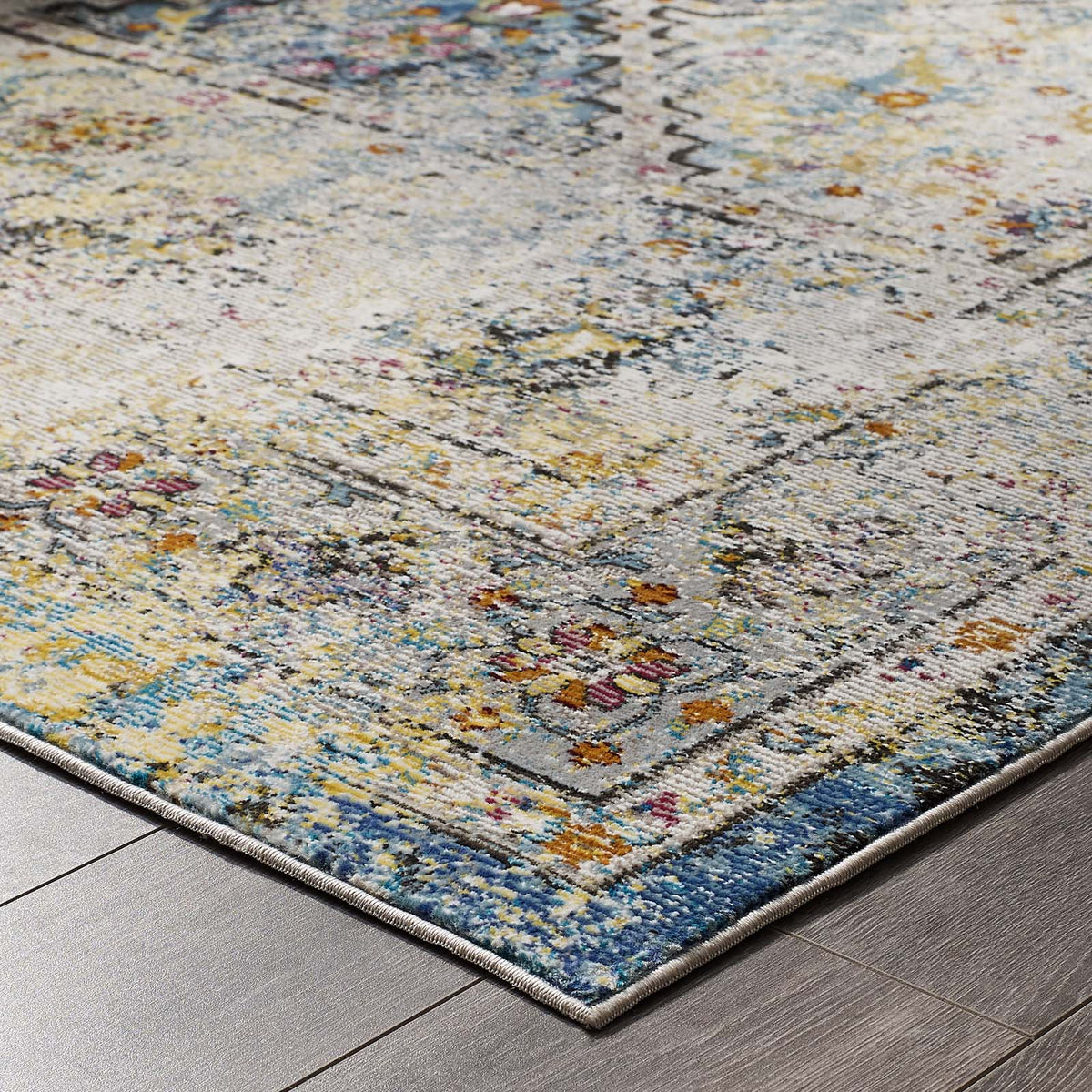 Success Jacinda Distressed Vintage Floral Vintage Medallion Area Rug