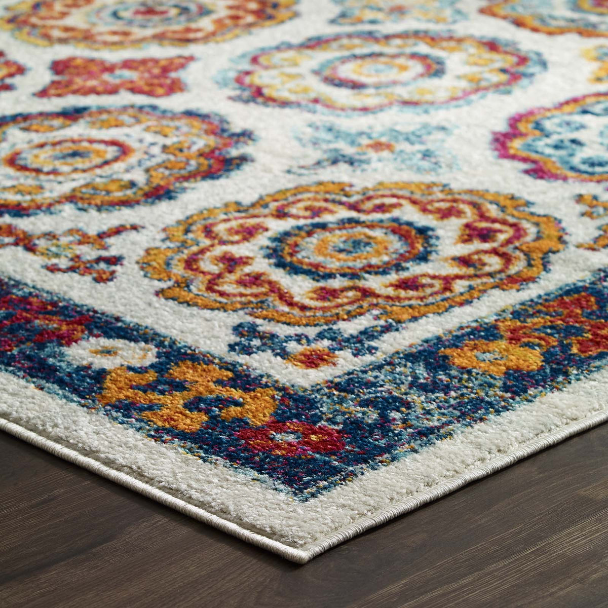 Entourage Odile Distressed Floral Moroccan Trellis Area Rug - view 27