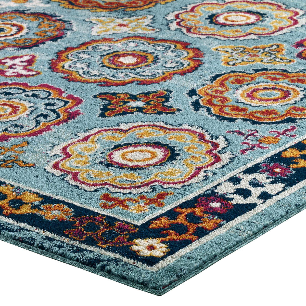 Entourage Odile Distressed Floral Moroccan Trellis Area Rug - view 16