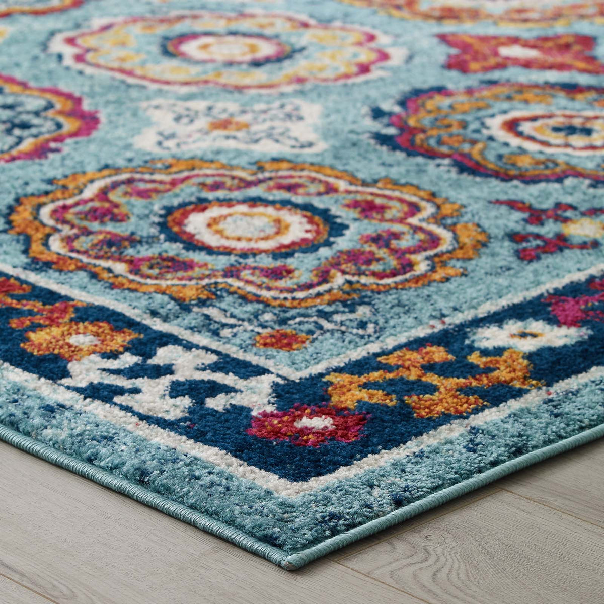 Entourage Odile Distressed Floral Moroccan Trellis Area Rug - view 28
