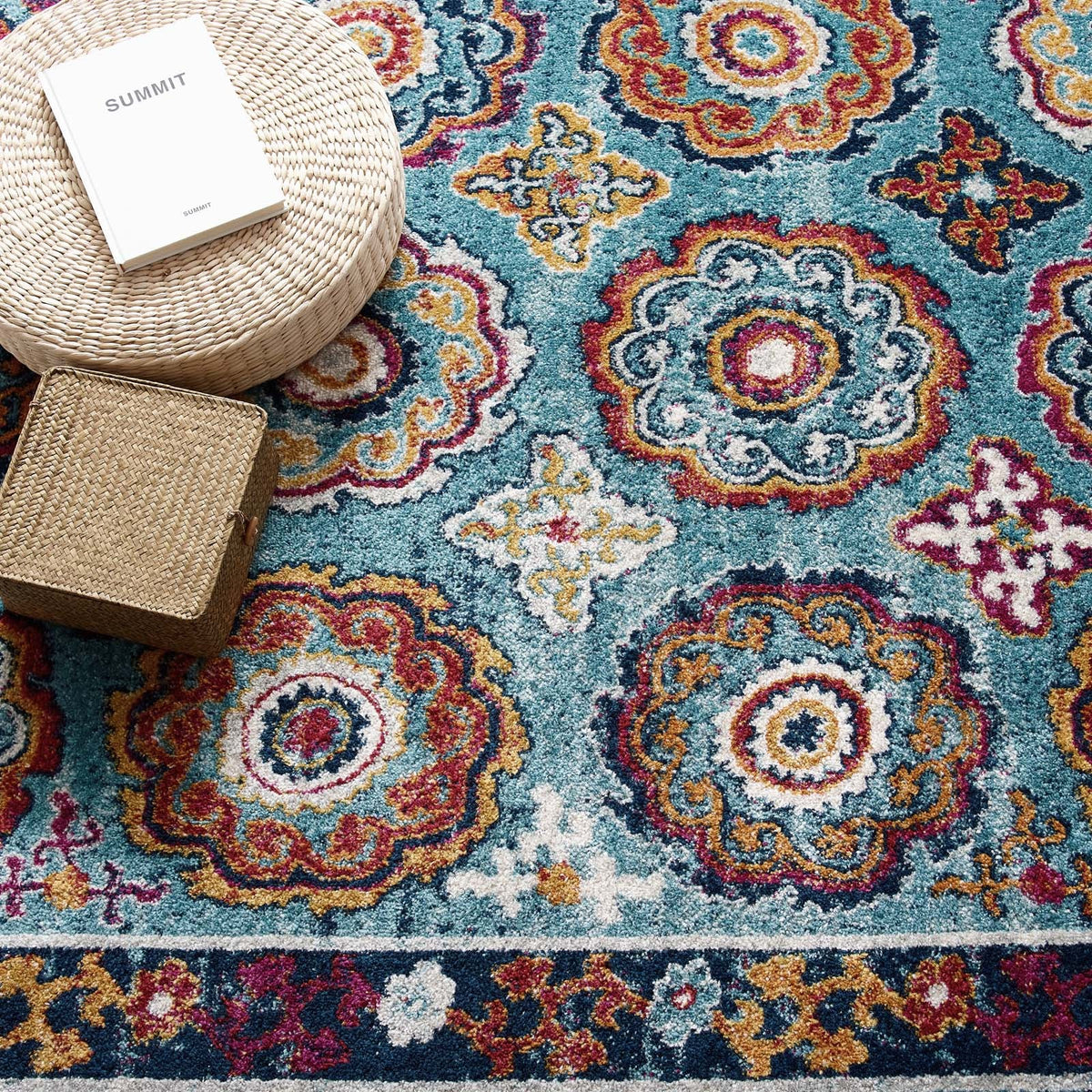 Entourage Odile Distressed Floral Moroccan Trellis Area Rug - view 40