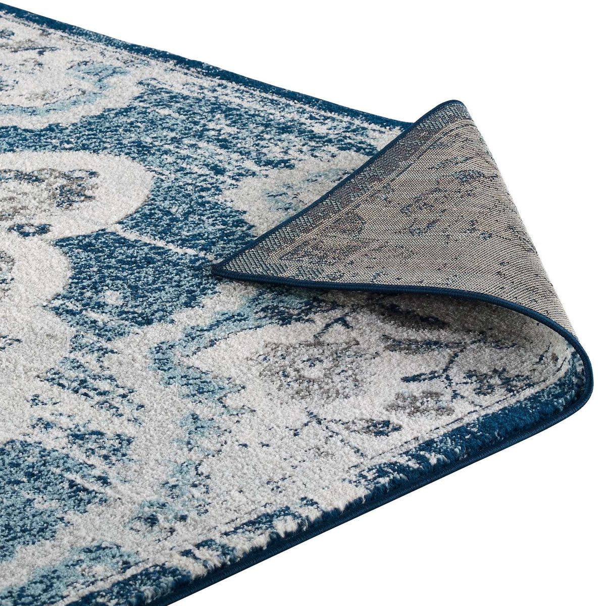 Entourage Malia Distressed Vintage Floral Vintage Medallion Area Rug
