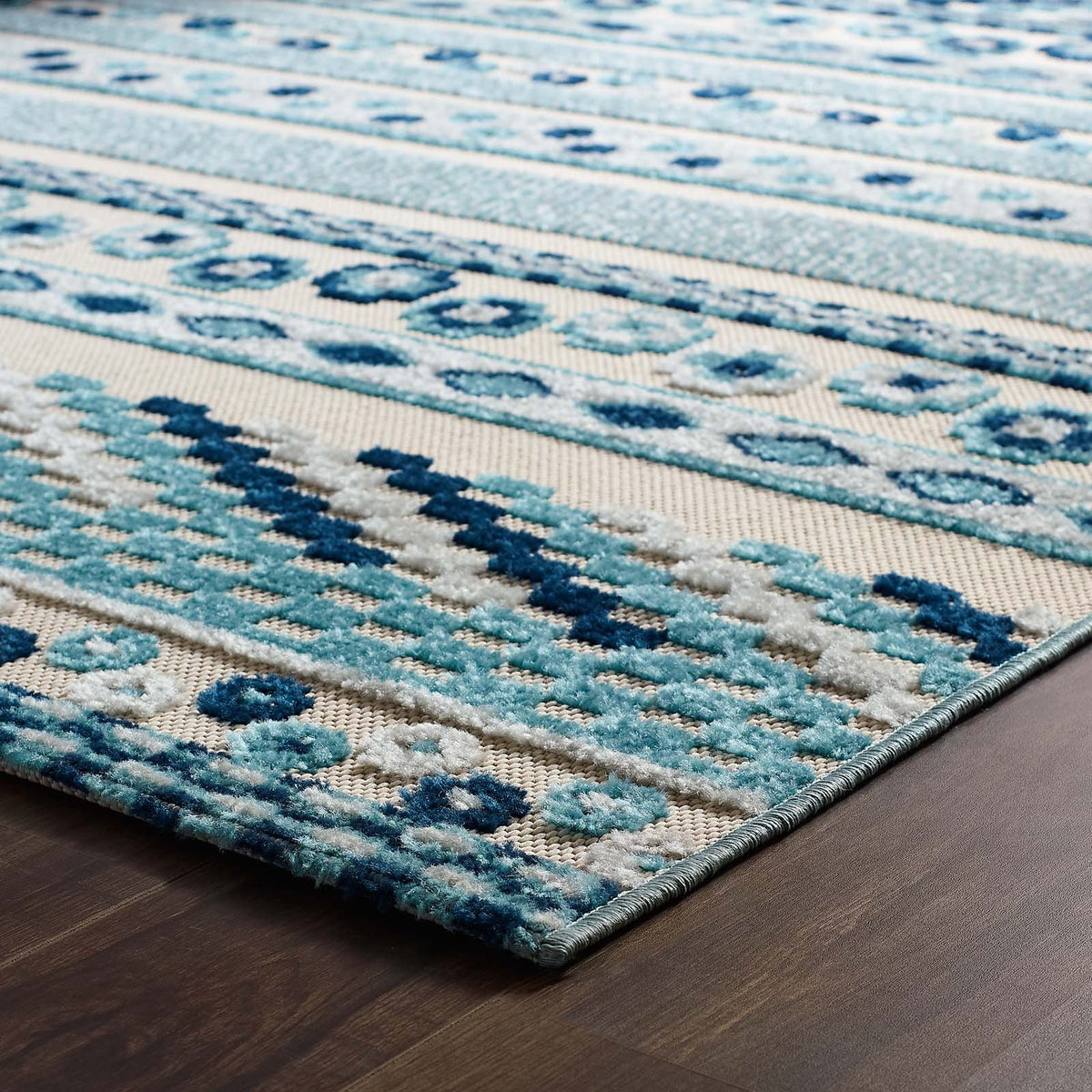 Reflect Cadhla Vintage Abstract Geometric Lattice Indoor and Outdoor Area Rug