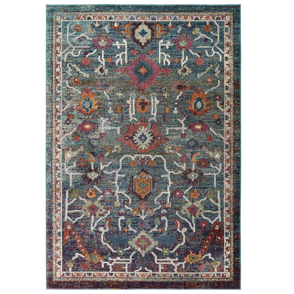 Tribute Every Distressed Vintage Floral Area Rug