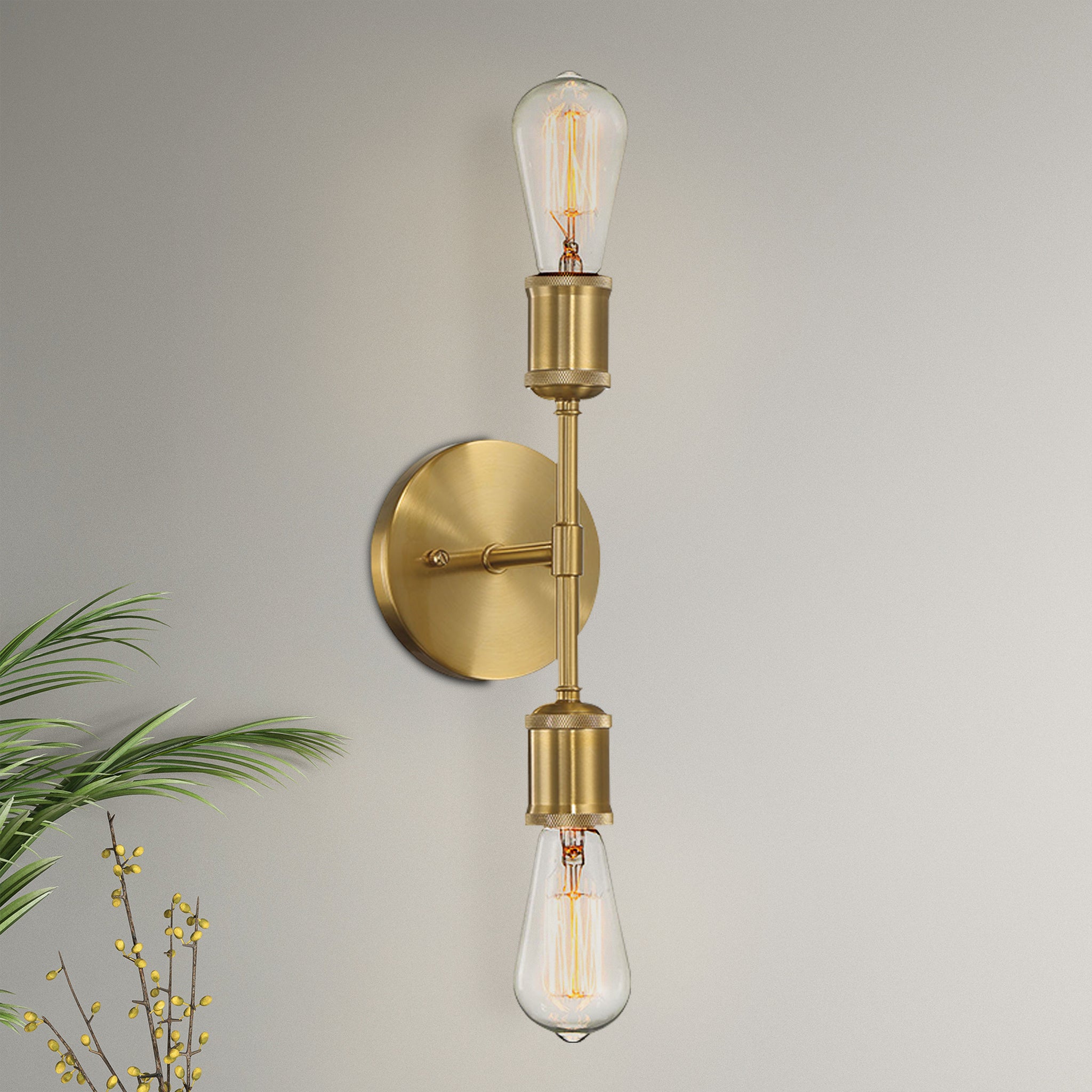 Sapphire Double Lights Bathroom Wall Sconce over Mirror Bedroom Hallway Entryway 5"W × 10.75"H × 5"E