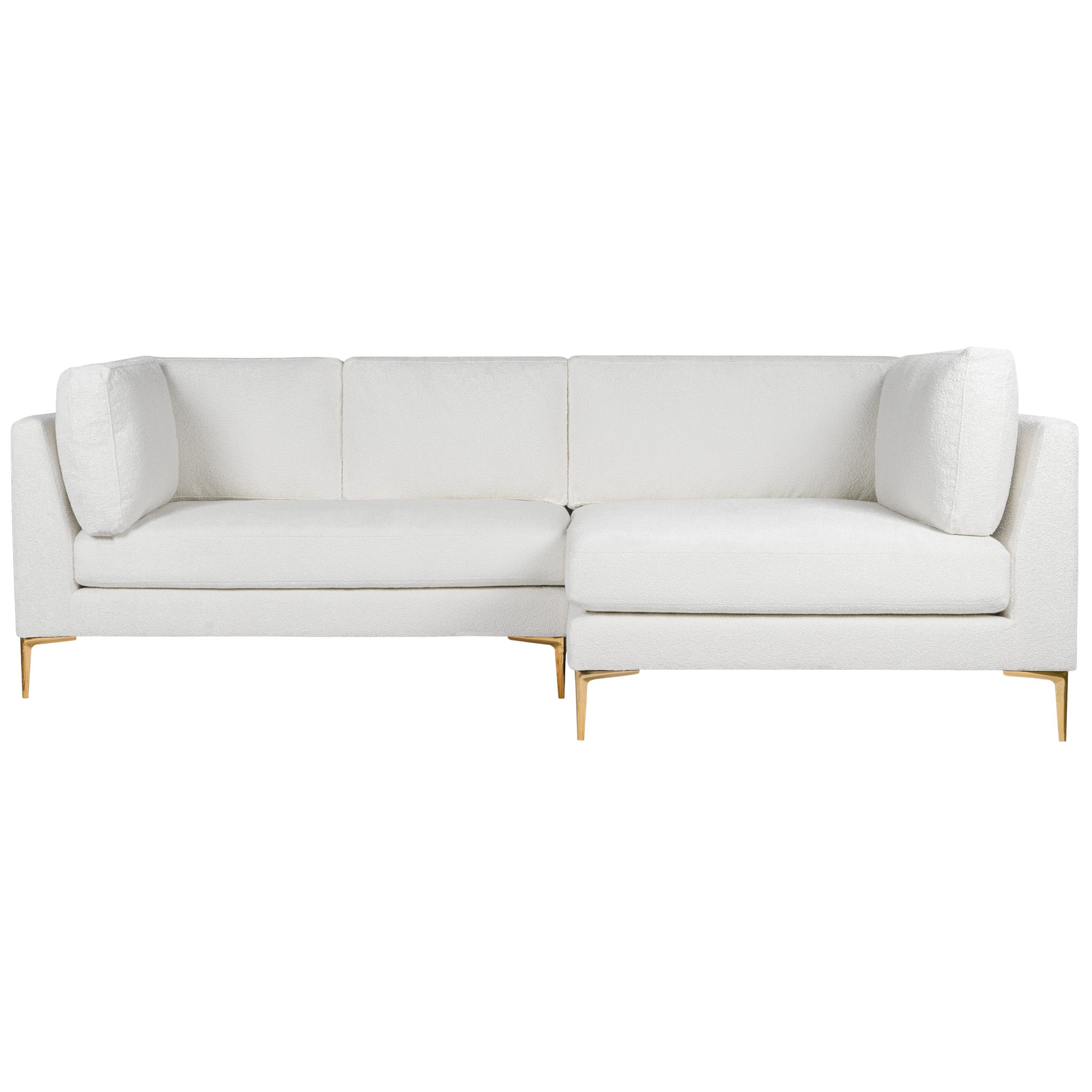 Chamberlain Beige Boucle Sectional Sofa Right Facing Chaise