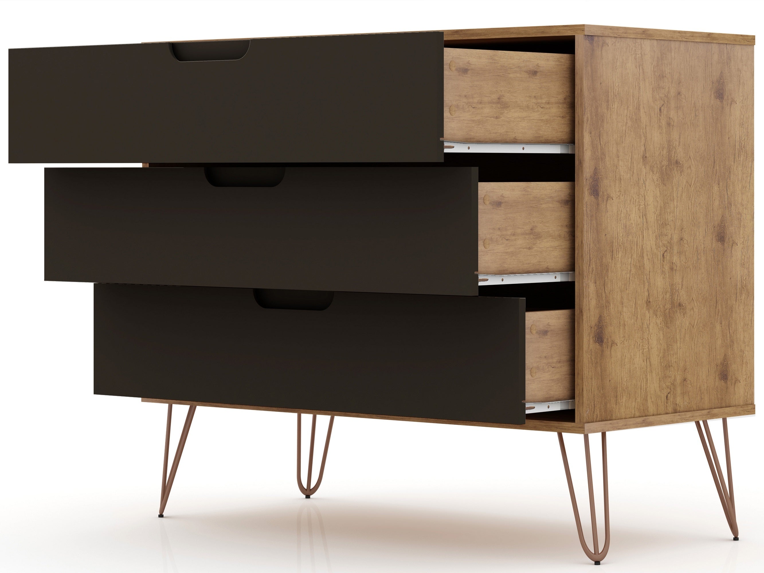 Rockefeller Modern Nature and Textured Gray Dresser