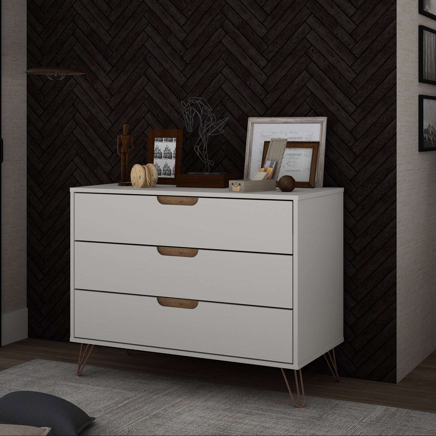 Rockefeller Modern White Dresser