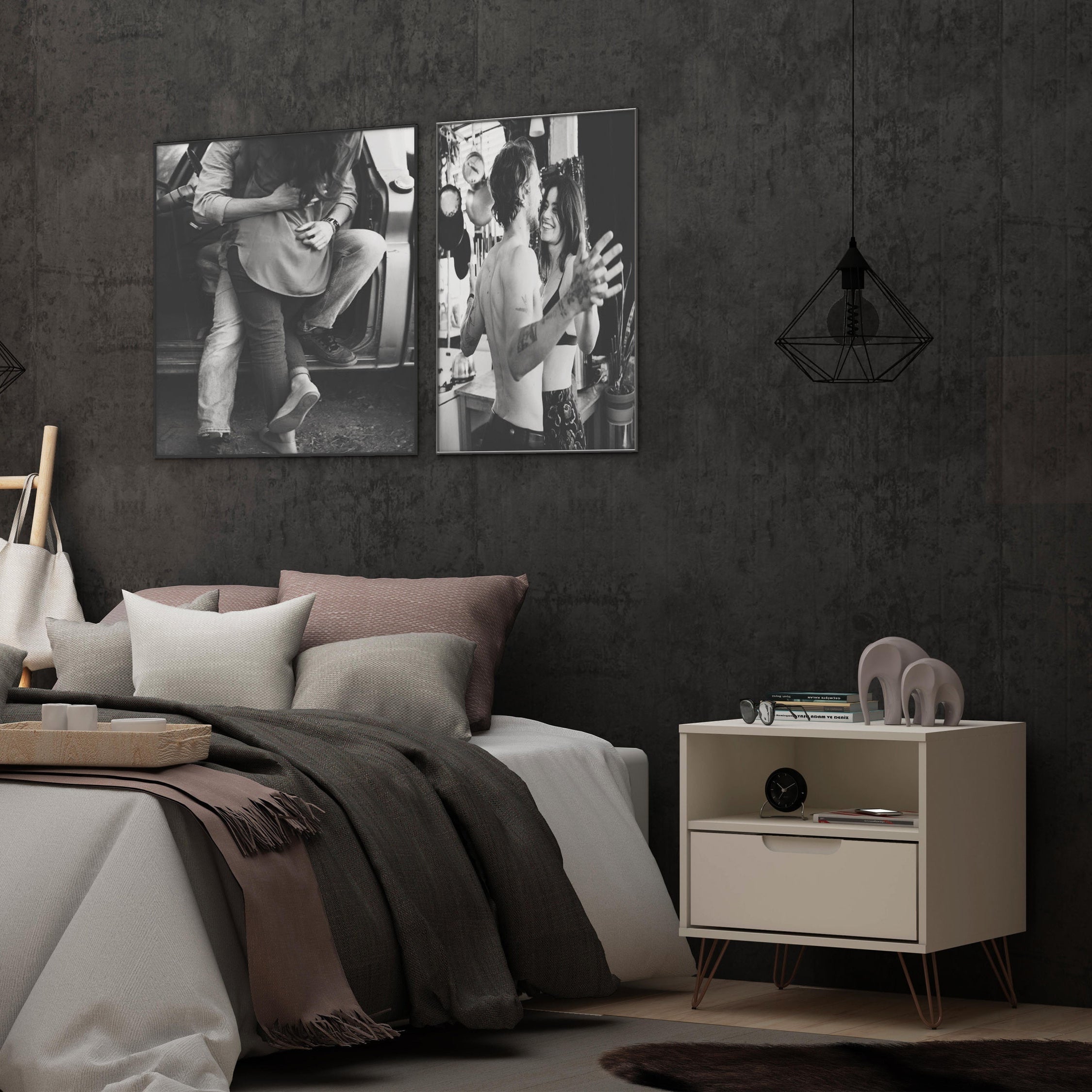 Rockefeller Nightstand 1.0 in White