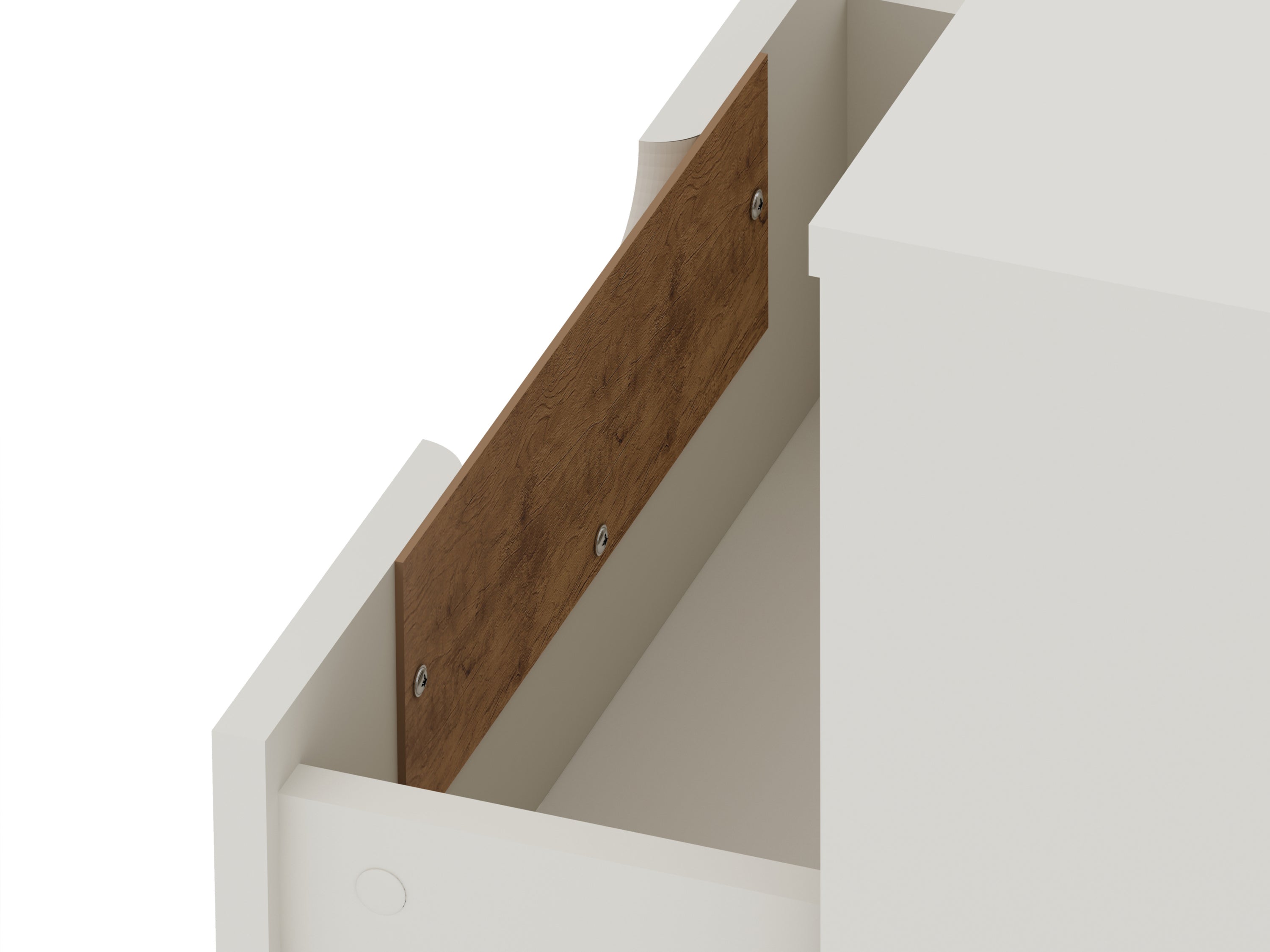 Rockefeller Nightstand 1.0 in White