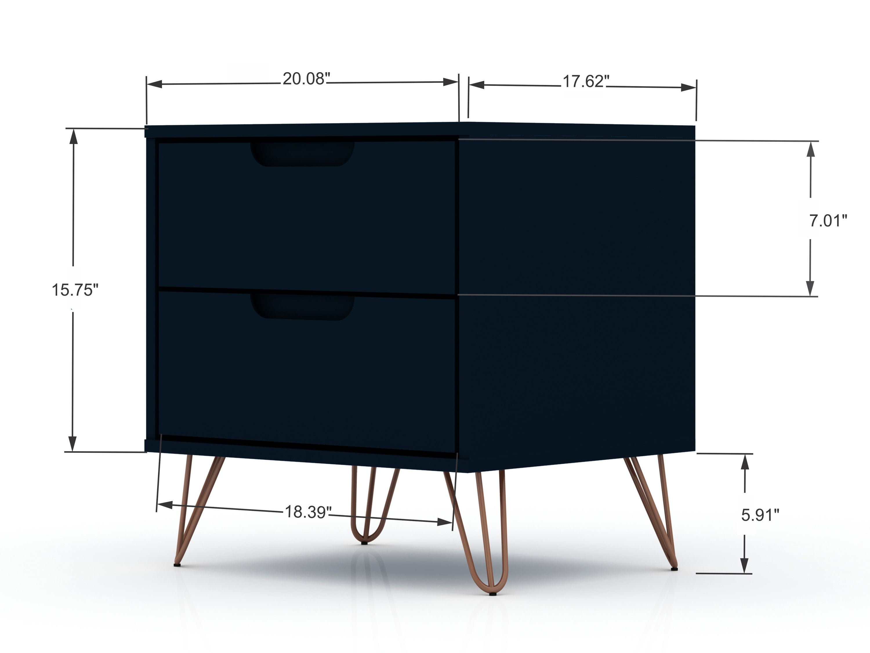 Rockefeller 2.0 Modern Black Nightstand