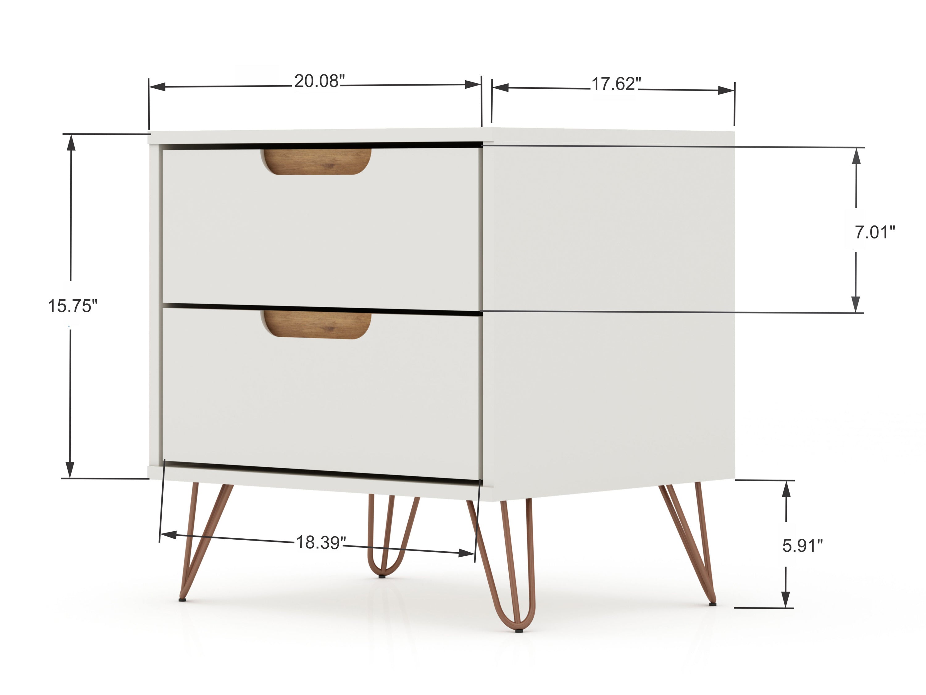 Rockefeller Nightstand 2.0 in Off White
