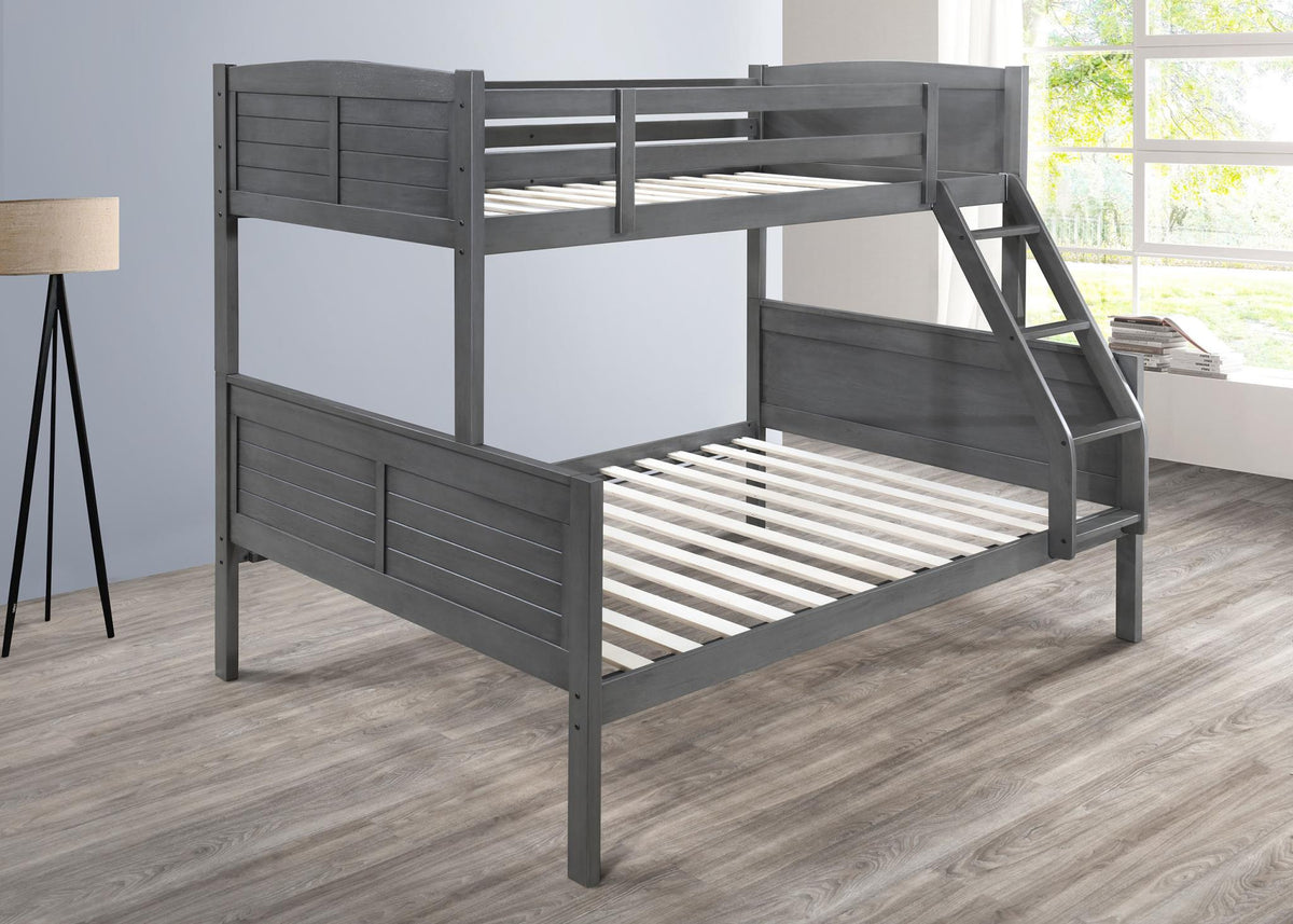 Antique Gray Twin/Full Bunk Bed