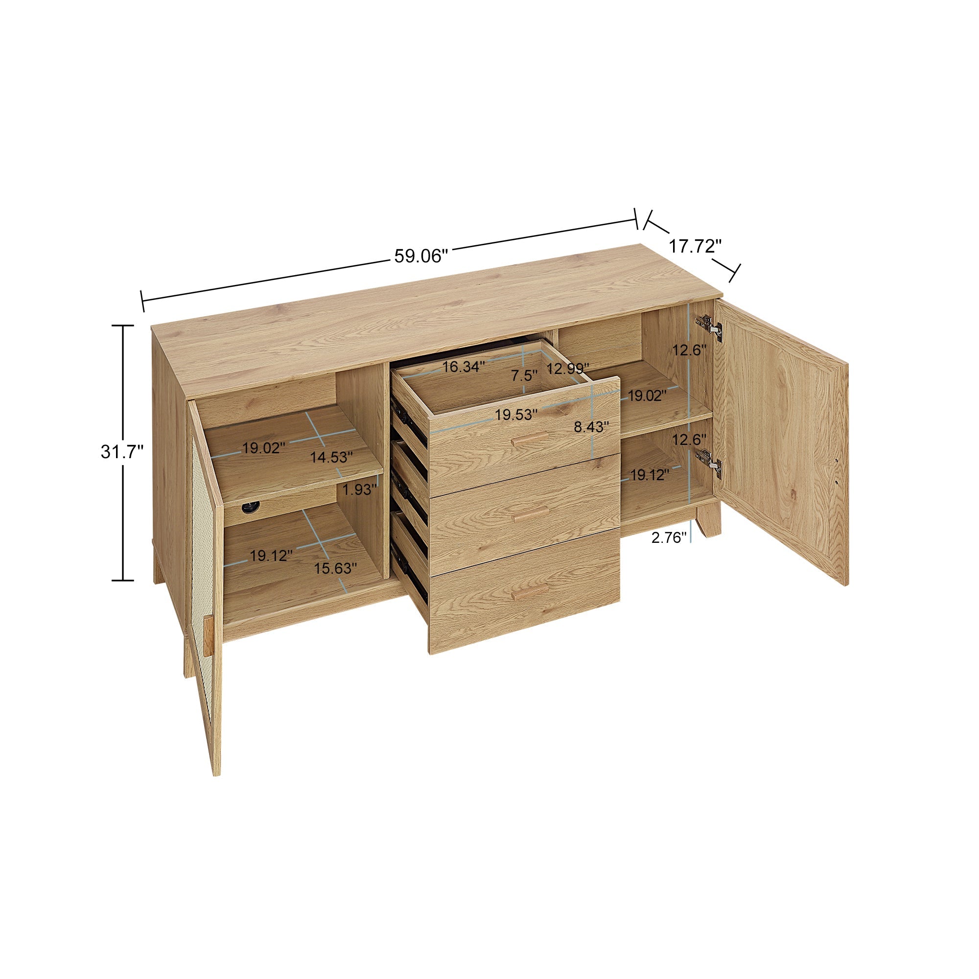 Sheridan Sideboard Cabinet in Nature
