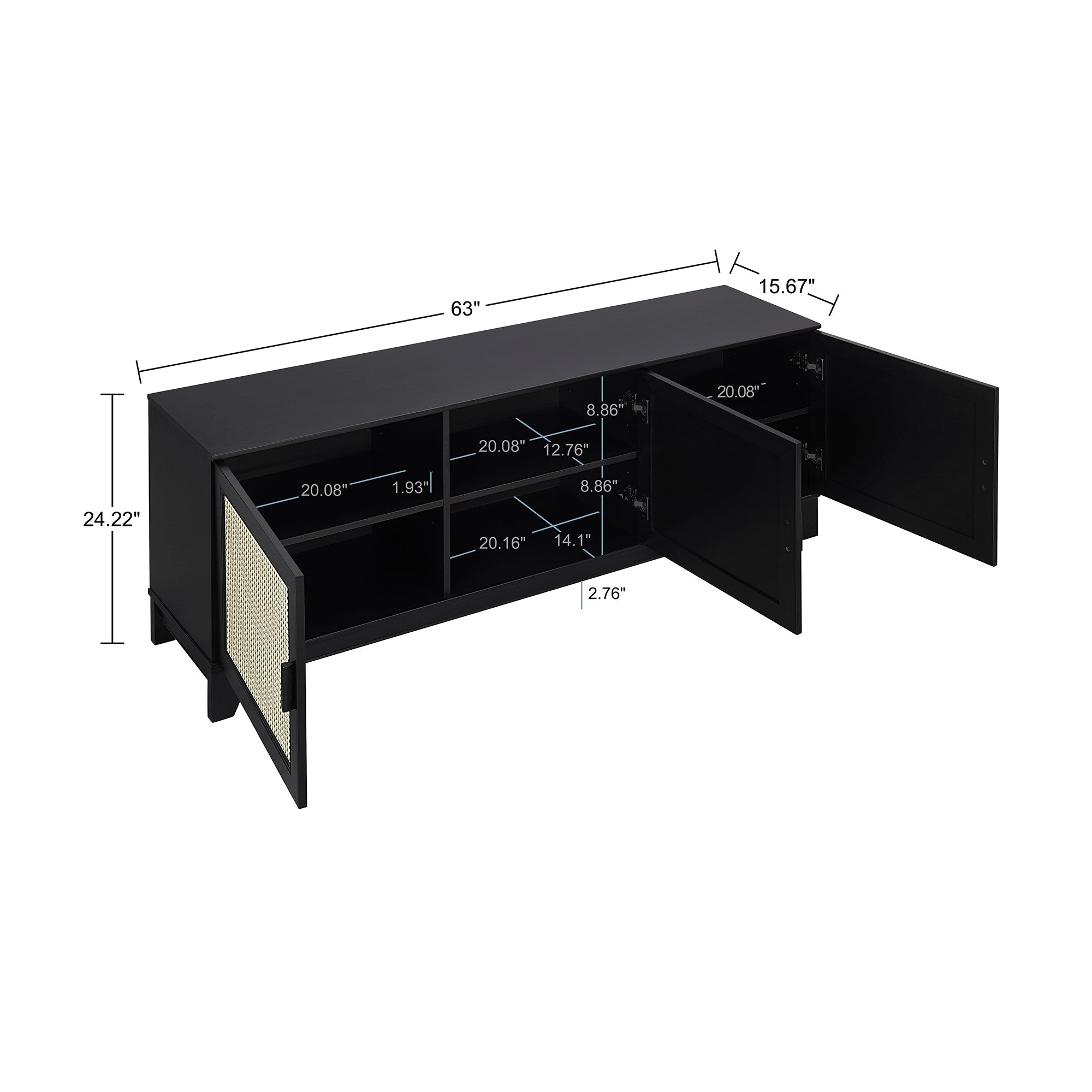 Sheridan TV Stand in Black