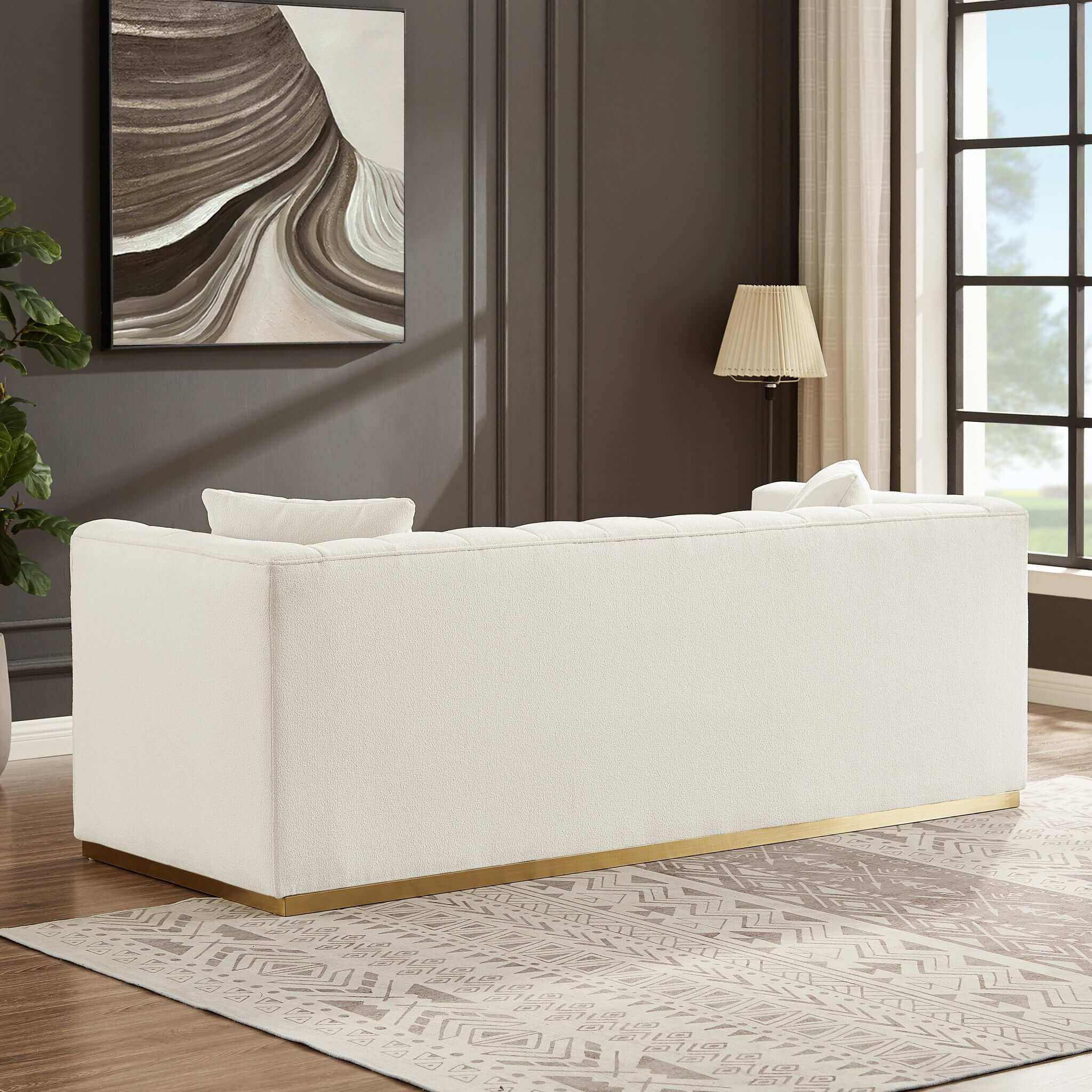 Solna Sofa White Boucle