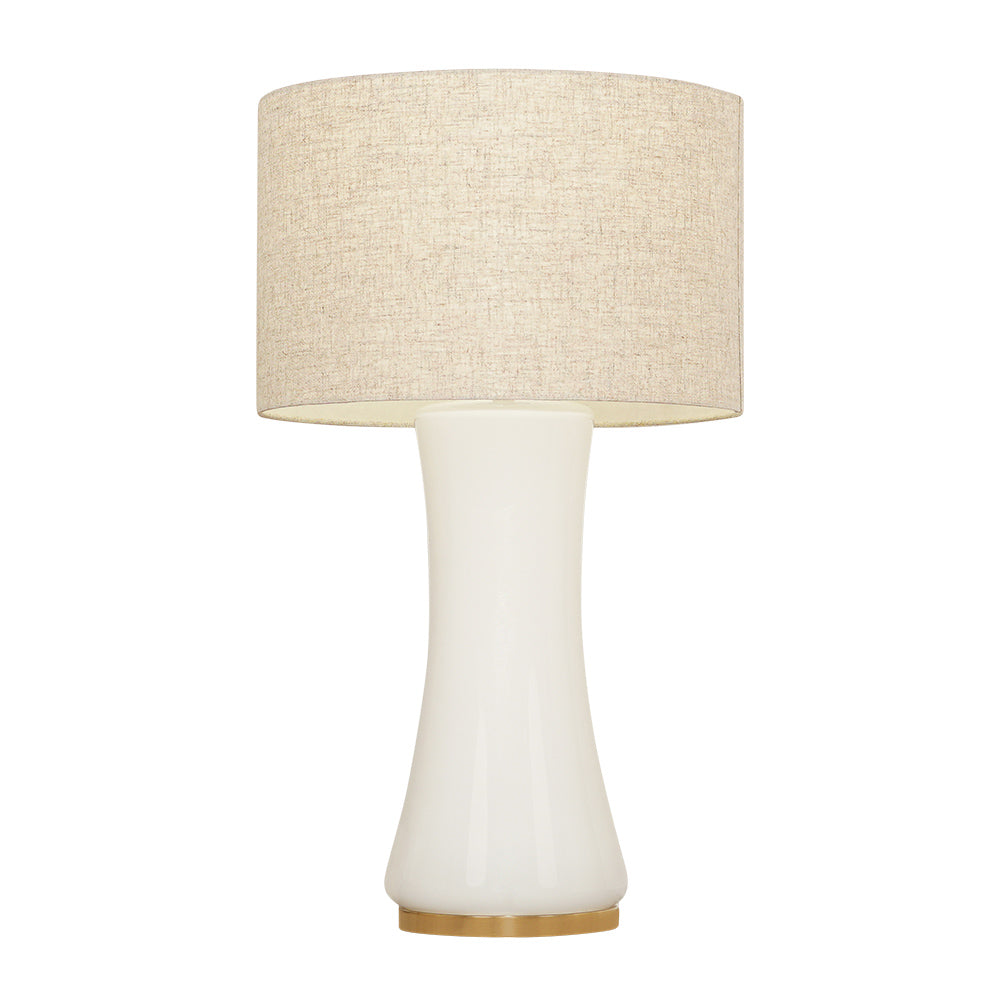 Spark Glass Lamp Golden Base Off White Glass Table Lamp